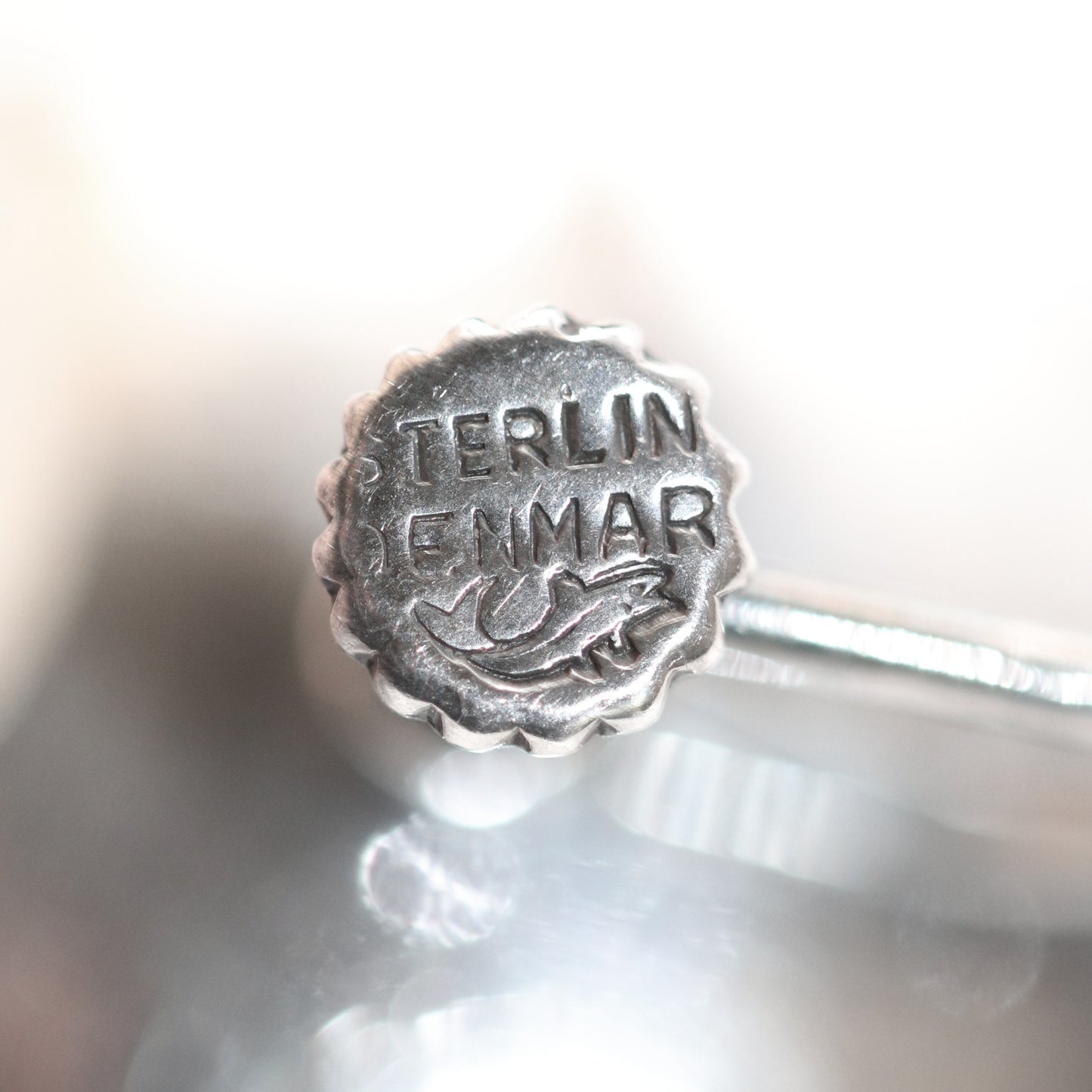 Vintage Scandinavian Jewelry | Hans Jensen Sterling Silver Leaf Screwback Earrings