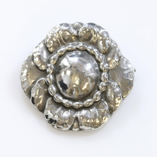 Antique Georg Jensen Jewelry | Art Nouveau Floral Brooch 174 - Carmel Fine Silver Jewelry