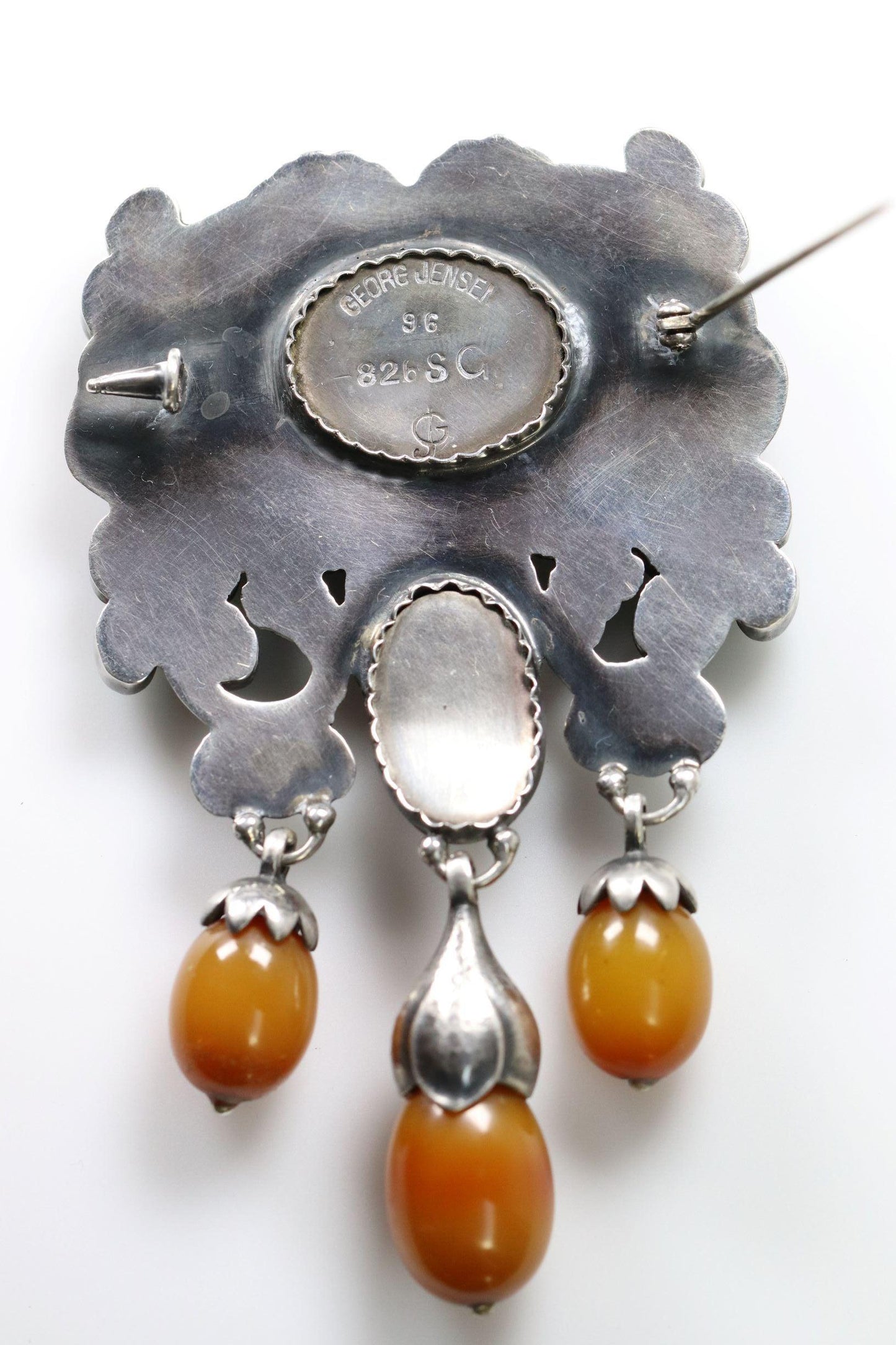 Antique Georg Jensen Jewelry | Rare Art Nouveau Master Brooch 96 - Carmel Fine Silver Jewelry