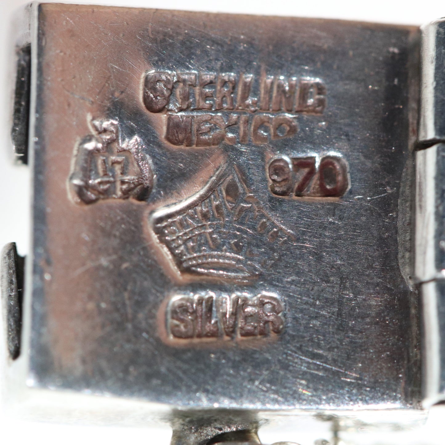 Antonio Pineda Bracelet | Taxco Mid-Century Modernist Hinged Onyx | Vintage 970 Sterling Silver Mexico - Carmel FSJ