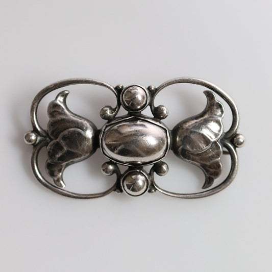 Georg Jensen Jewelry | Ornate Art Nouveau Pin Silver Vintage Brooch 236A - Carmel Fine Silver Jewelry