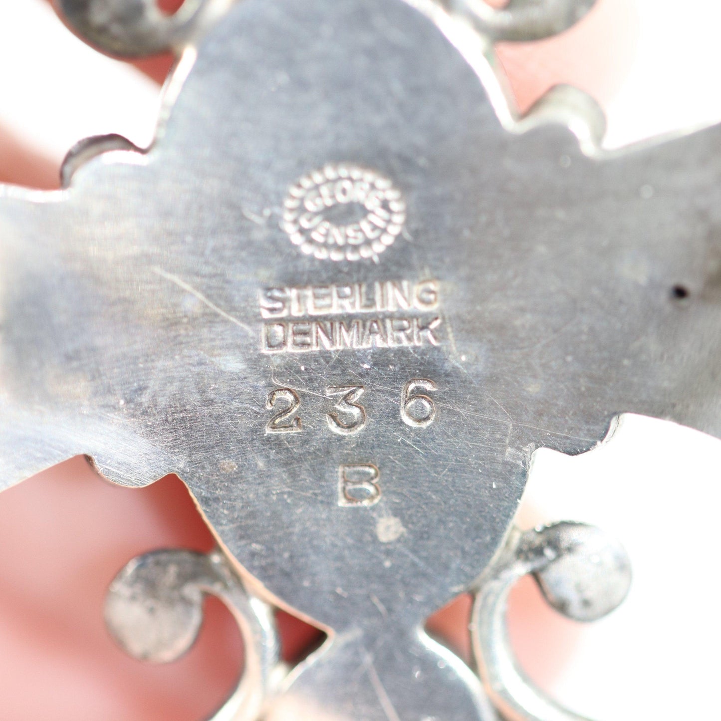 Georg Jensen Jewelry | Ornate Art Nouveau Silver Vintage Brooch 236 - Carmel FSJ