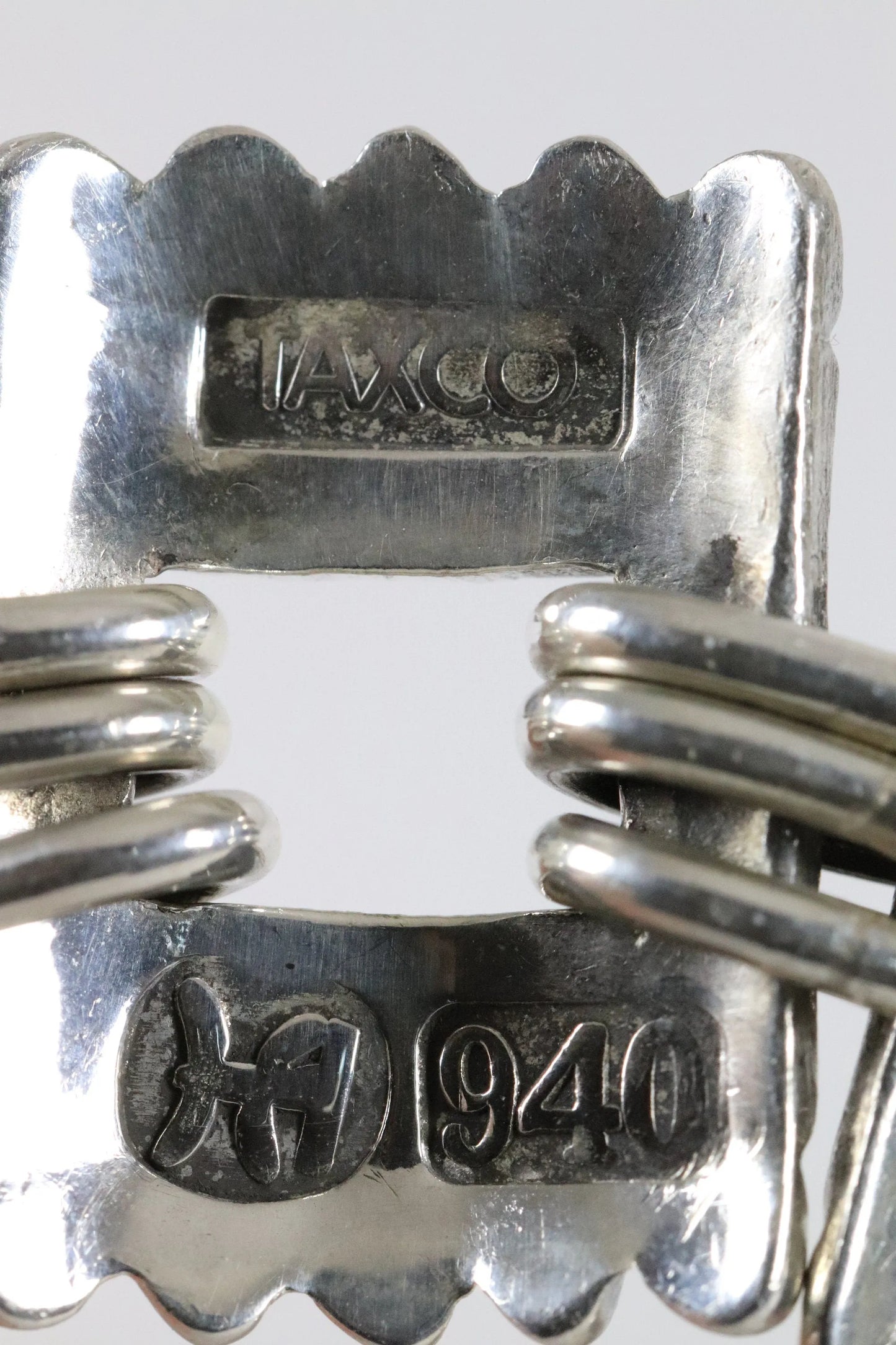 Hector Aguilar Fringe Taxco Bracelet 7 1/2" | Vintage Sterling Silver | Panel and Links Mid Century Mexico - Carmel FSJ