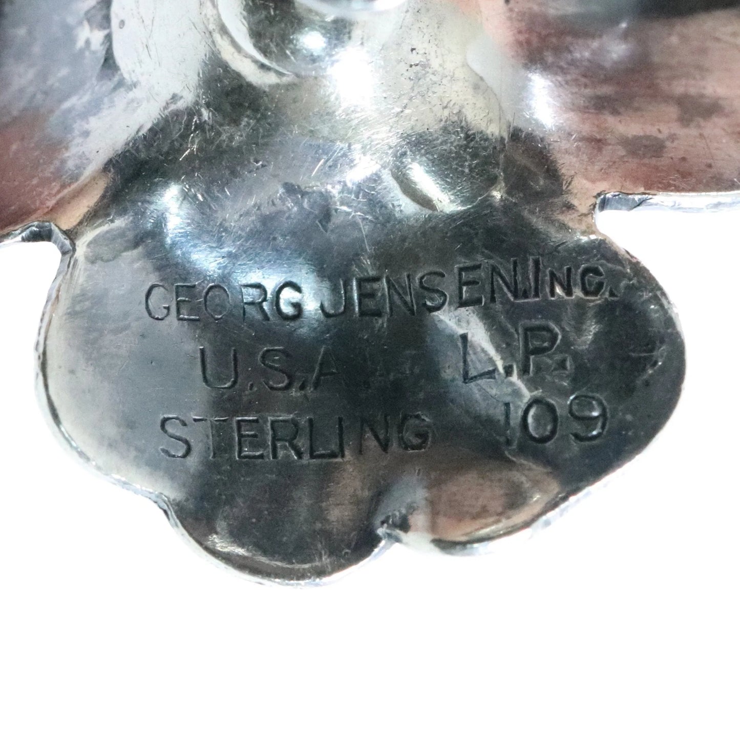 La Paglia Floral Earrings | Vintage Sterling Silver | Georg Jensen USA Mid-Century - Carmel FSJ