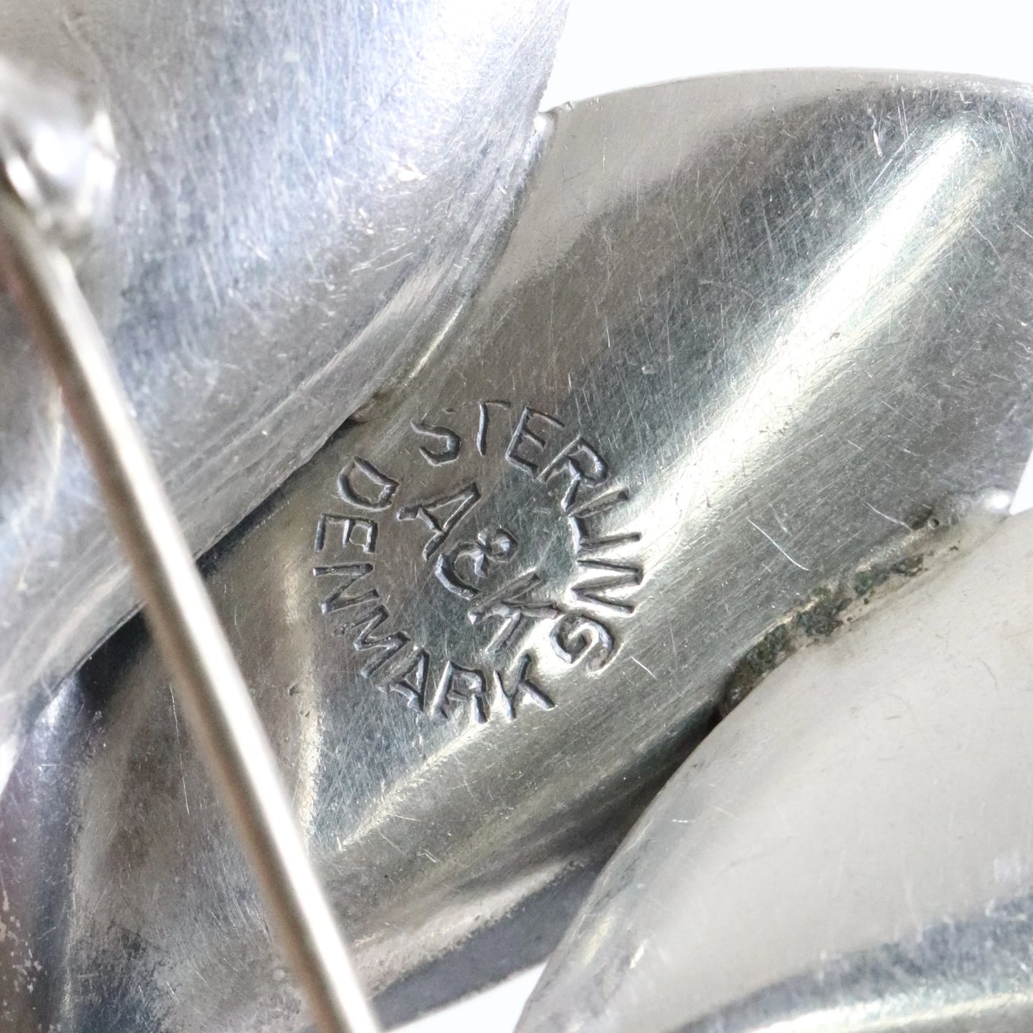 SOLD OUT: Aarre and Krogh Calla Lily Stem Brooch | Vintage Sterling Silver | Mid-Century Modernist Pin Denmark - Carmel Fine Silver Jewelry