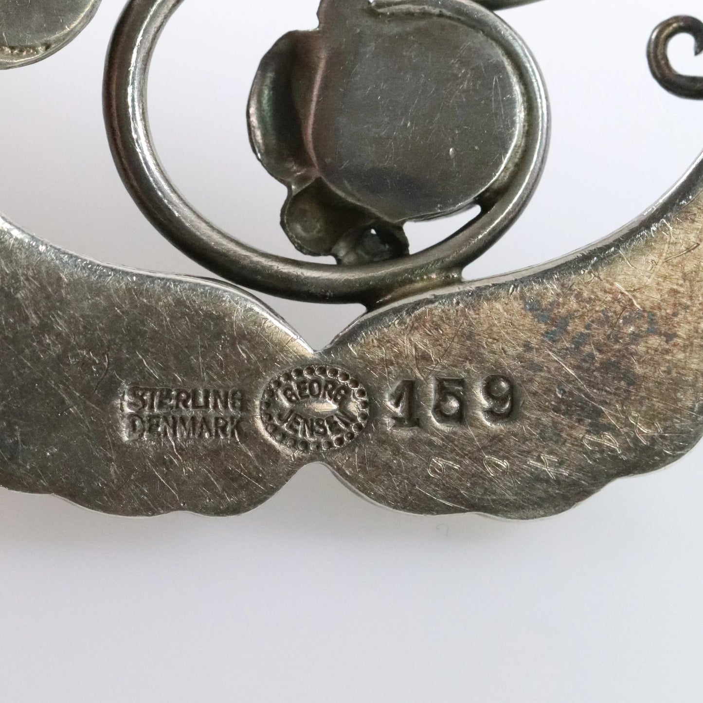 SOLD OUT: Georg Jensen Chrysoprase Brooch 159 | Vintage Sterling Silver | Moonlight Blossom Pin Denmark - Carmel Fine Silver Jewelry