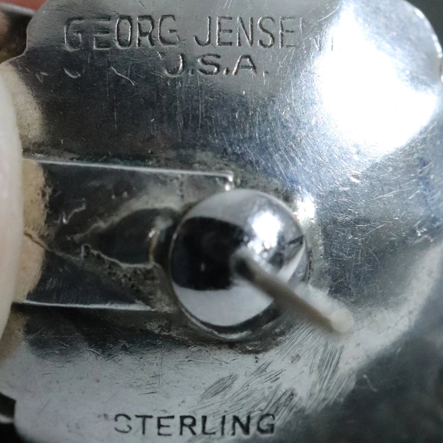 SOLD OUT: Georg Jensen La Paglia Heart and Shell Earrings | Vintage Sterling Silver | Mid-Century U.S.A. - Carmel Fine Silver Jewelry