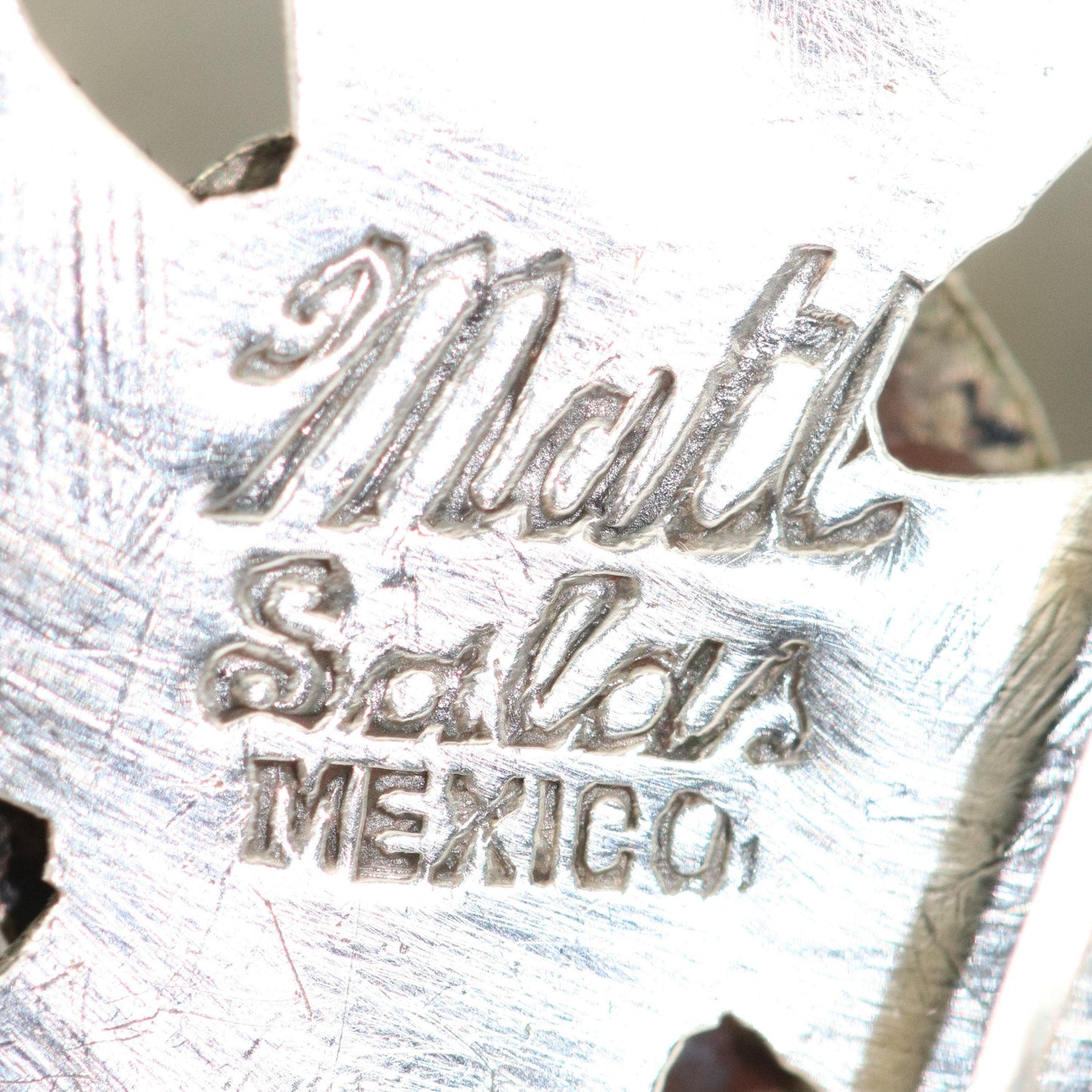 SOLD OUT: MATL Brooch | Ricardo Salas Amethyst Cross Pin | Vintage Sterling Silver Mexico - Carmel FSJ