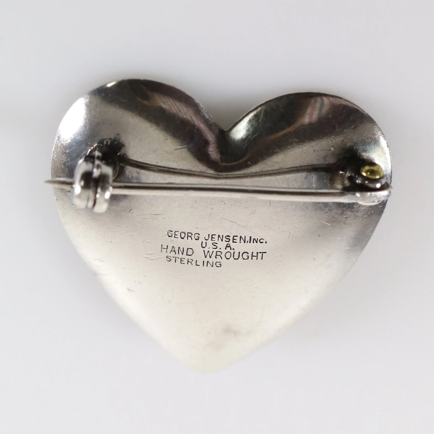 SOLD OUT: Vintage Georg Jensen Jewelry | Alphonse La Paglia Heart & Shell Brooch USA - Carmel Fine Silver Jewelry
