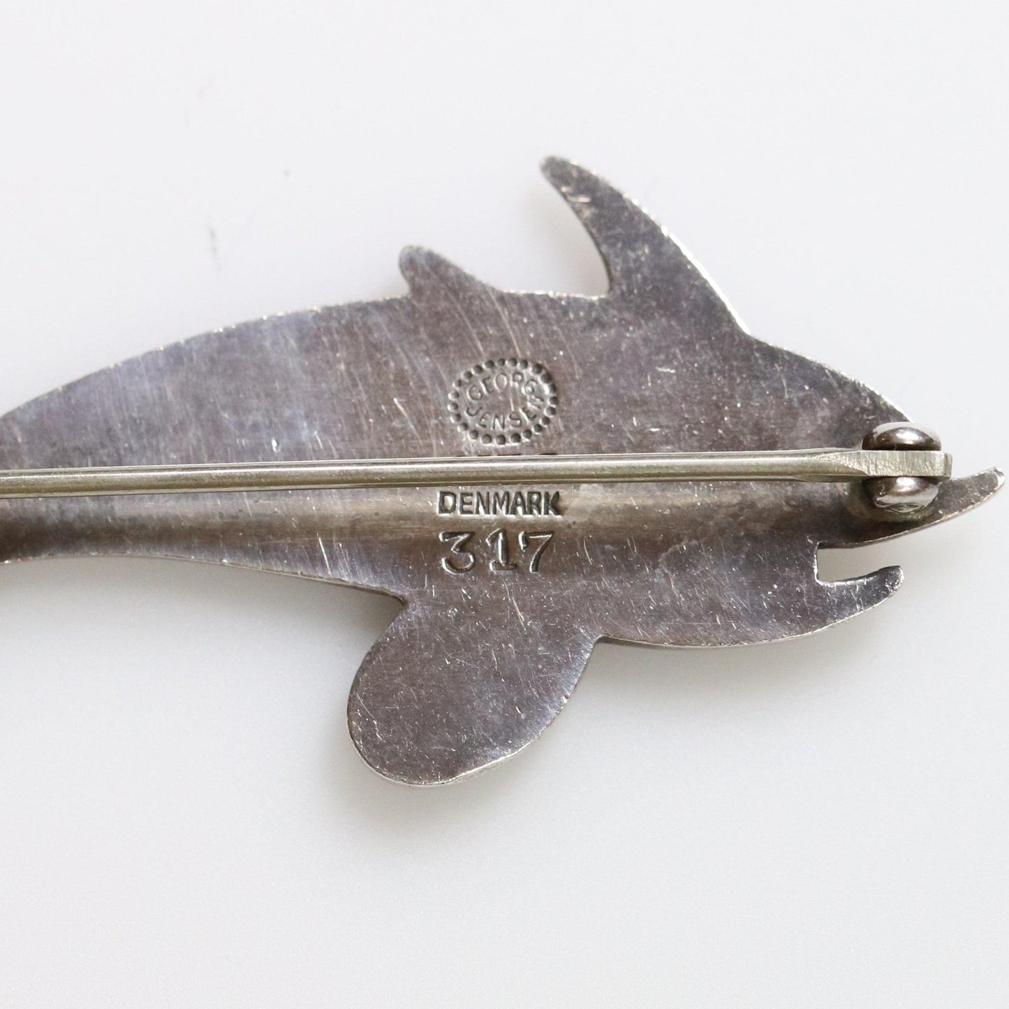 SOLD OUT: Vintage Georg Jensen Jewelry | Arno Malinowski Dual Dolphin Brooch 317 - Carmel FSJ