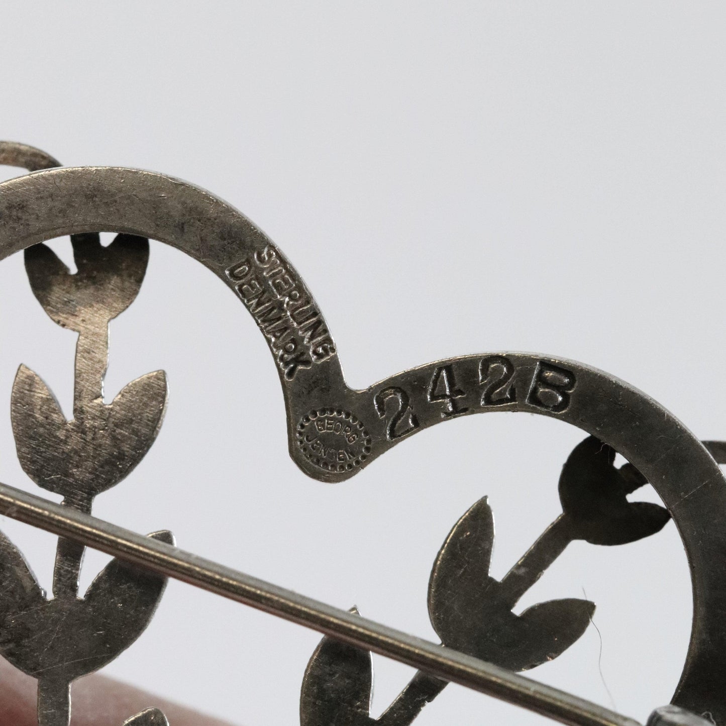 SOLD OUT: Vintage Georg Jensen Jewelry | Arno Malinowski Heart Vine Brooch 242B - Carmel FSJ