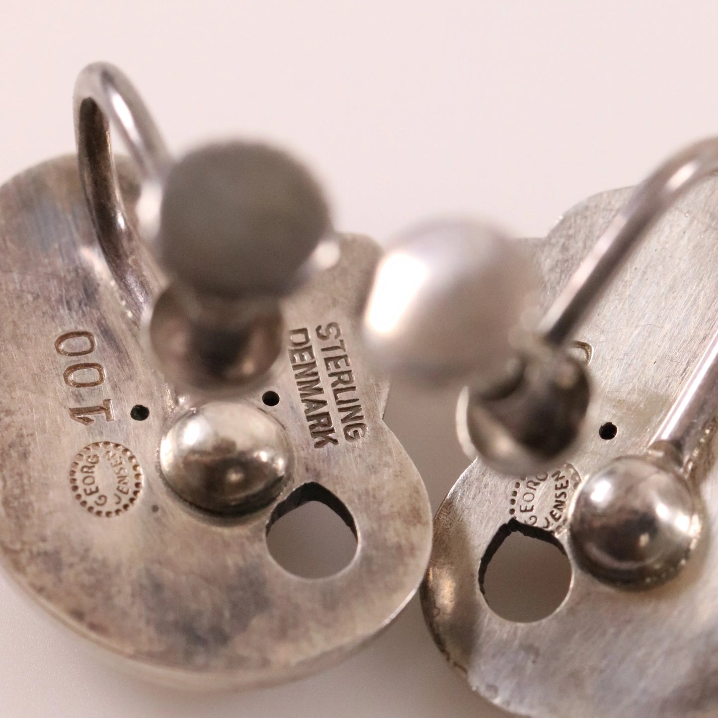 SOLD OUT: Vintage Georg Jensen Jewelry | Hammered Tulip Earrings 100 - Carmel Fine Silver Jewelry