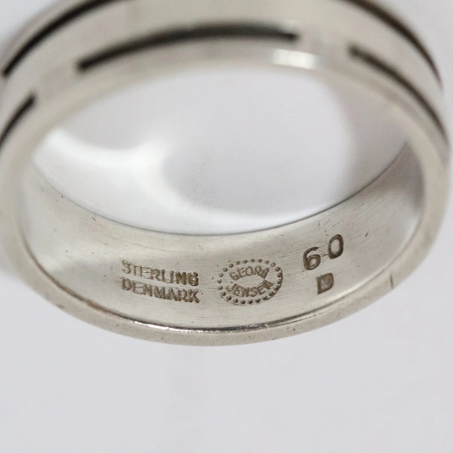 SOLD OUT: Vintage Georg Jensen Jewelry | Henry Pilstrup Modernist Groove Band Ring 60D Denmark - Carmel Fine Silver Jewelry