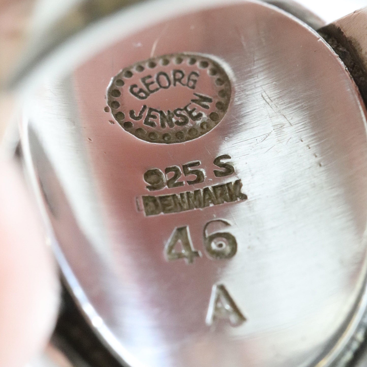 SOLD OUT: Vintage Georg Jensen Jewelry | Modernist Silver Cabochon Ring 46A - Carmel FSJ