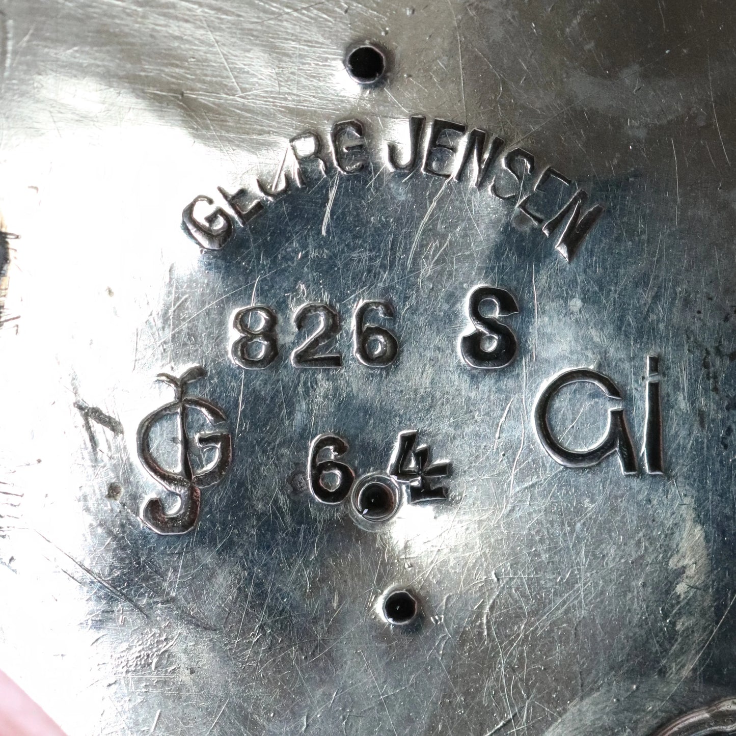 SOLD OUT: Vintage Georg Jensen Jewelry | Rare Amethyst Rose Quartz Brooch 64 - Carmel Fine Silver Jewelry