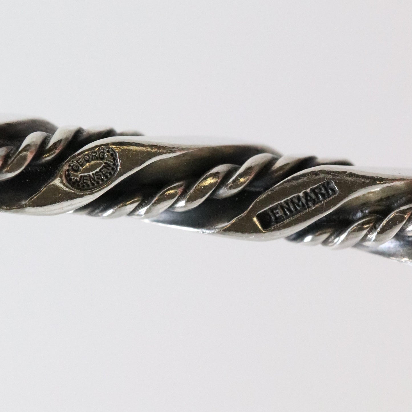 SOLD OUT: Vintage Georg Jensen Jewelry | Solid Twist and Bar Bangle 17C - Carmel FSJ