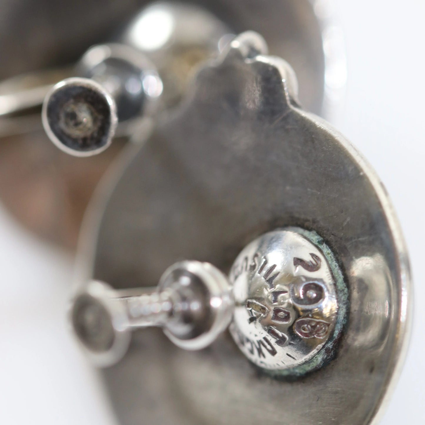 SOLD OUT: Vintage Los Castillo Taxco Silver Mexican Jewelry | Large Mid Century Amethyst and Silver Earrings - Carmel Fine Silver Jewelry