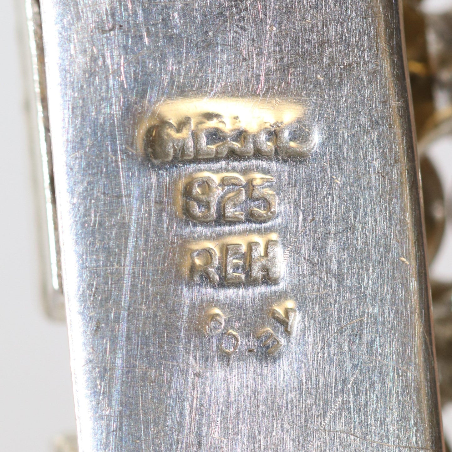 SOLD OUT: Vintage Rodolfo Espinoza Taxco Silver Mexican Jewelry | Mid-Century Wide Double Curb Bracelet - Carmel FSJ