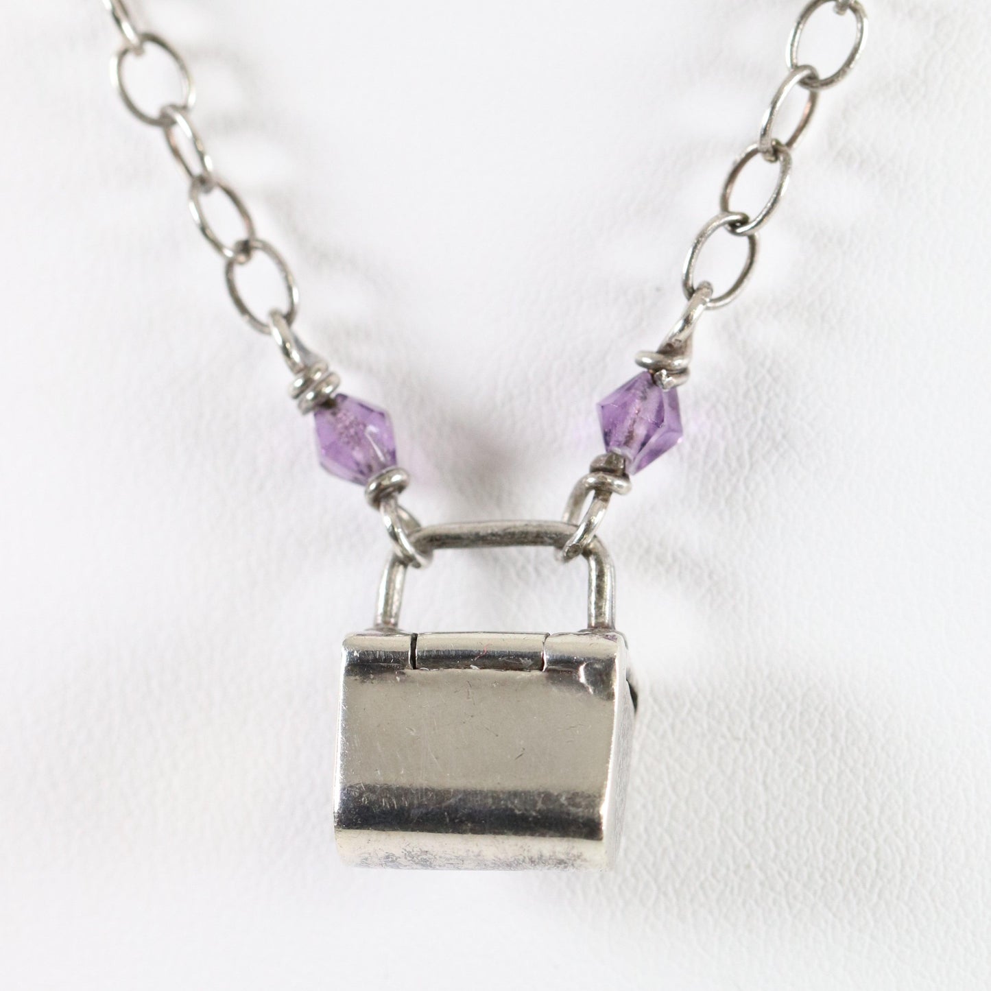 SOLD OUT: Vintage Silver Jewelry | Delicate Bead and Purse Necklace - Carmel FSJ