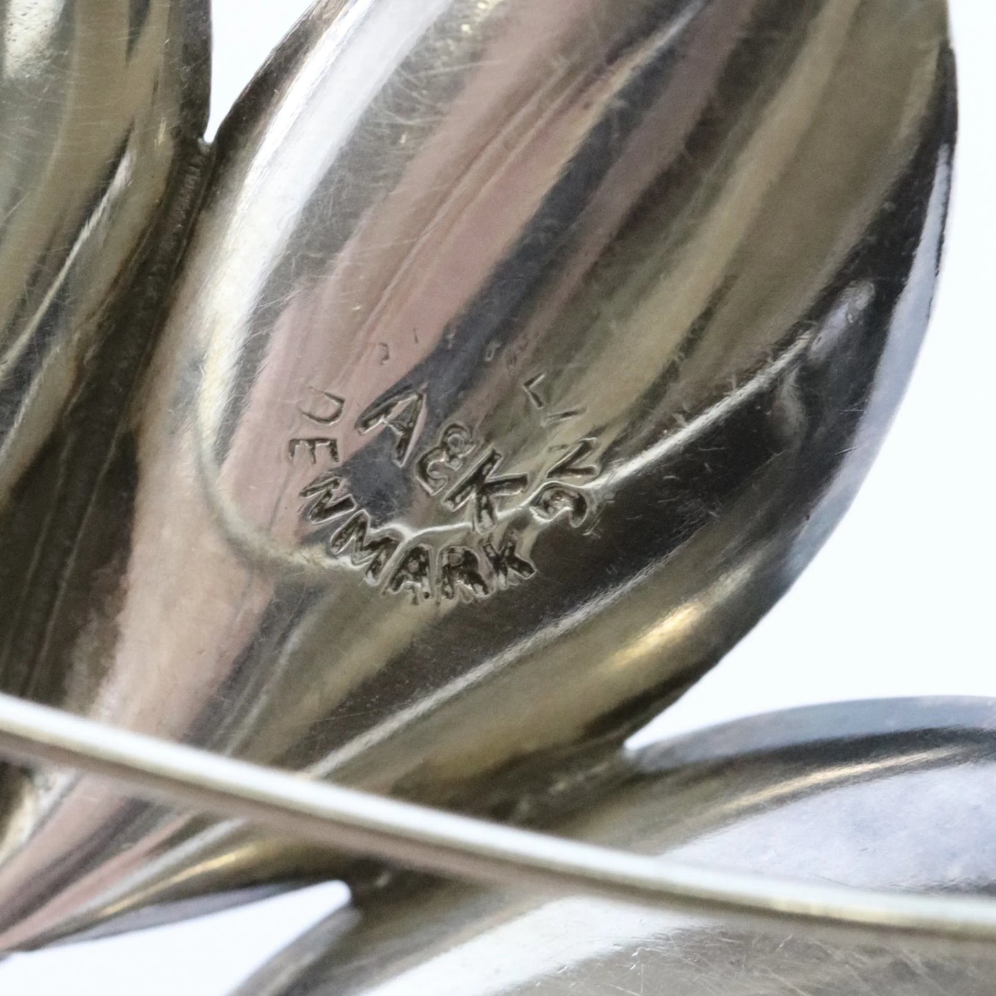 Vintage Aarre & Krogh Danish Jewelry | Round Floral Sterling Silver Brooch Denmark