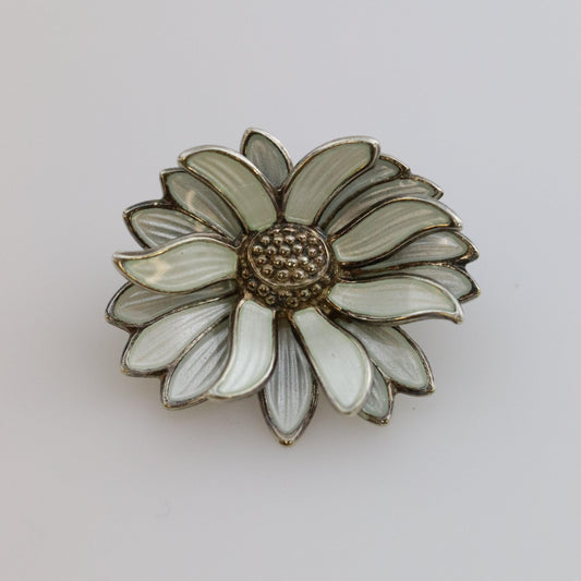 Vintage David Andersen Enamel Jewelry | Small Floral Guilloch Enamel Brooch - Carmel Fine Silver Jewelry