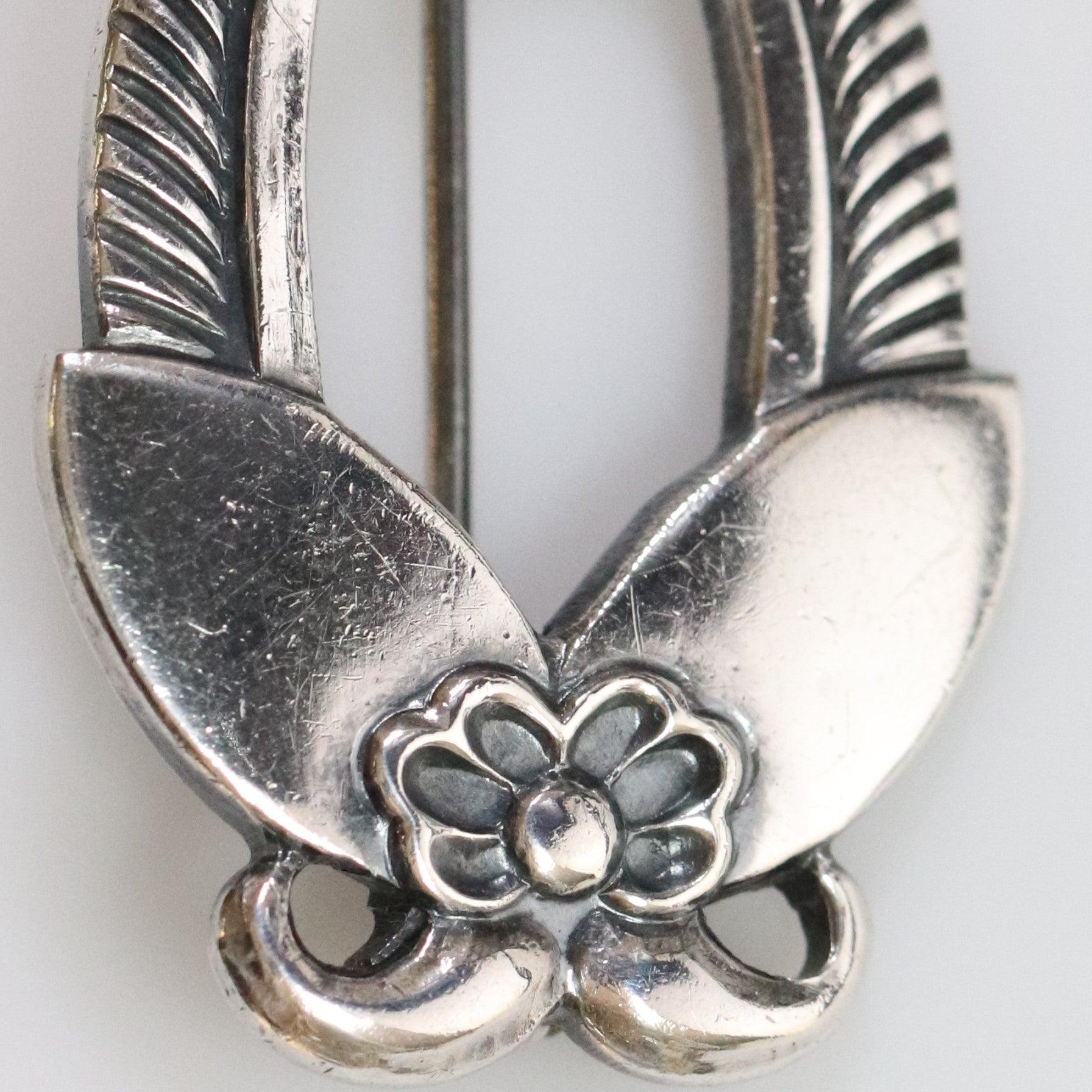 Vintage Georg Jensen Jewelry | Albertus Catcus Brooch USA - Carmel Fine Silver Jewelry