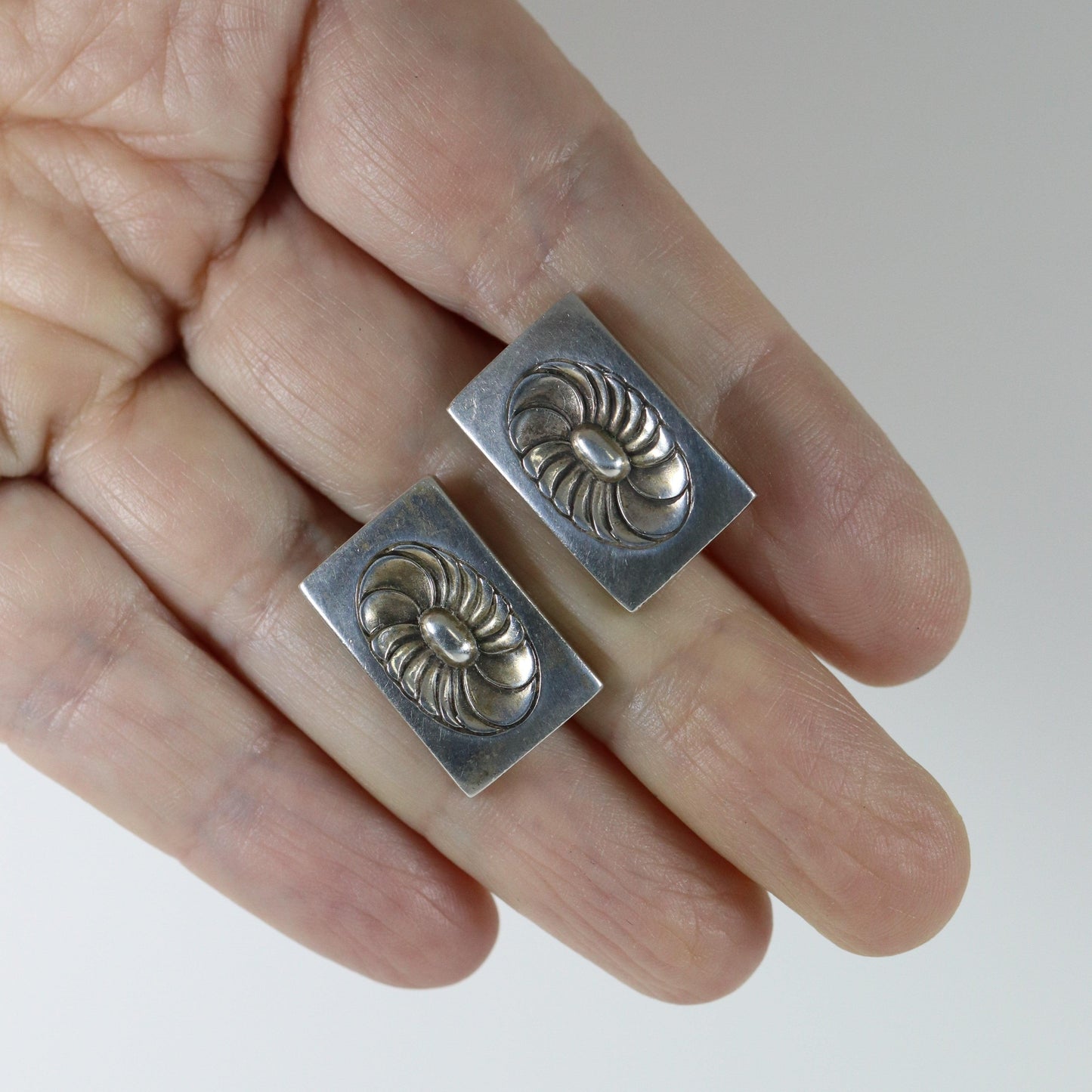 Vintage Georg Jensen Jewelry | Art Deco Geometric Earrings 56X New York - Carmel Fine Silver Jewelry