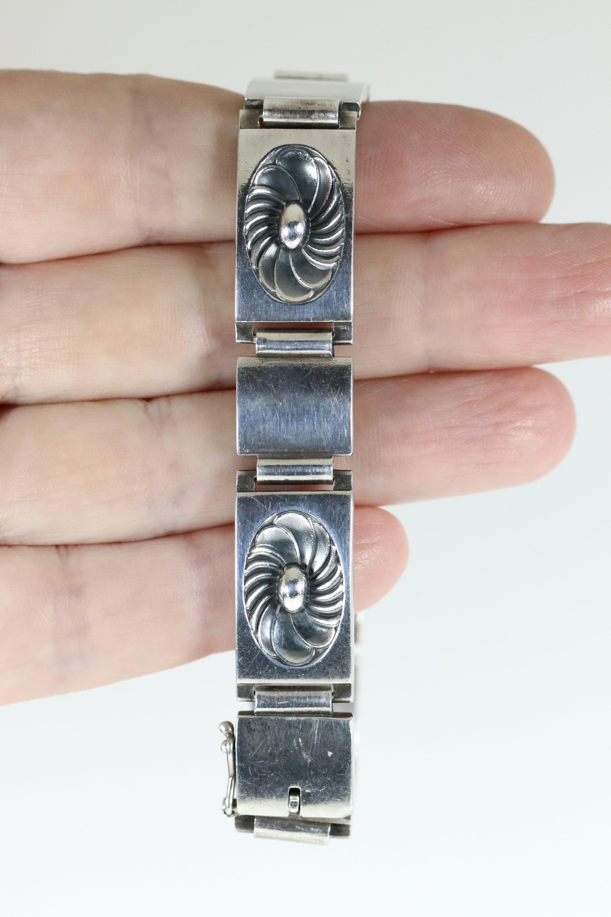 Vintage Georg Jensen Jewelry | Art Deco Panel Bracelet Denmark - Carmel Fine Silver Jewelry
