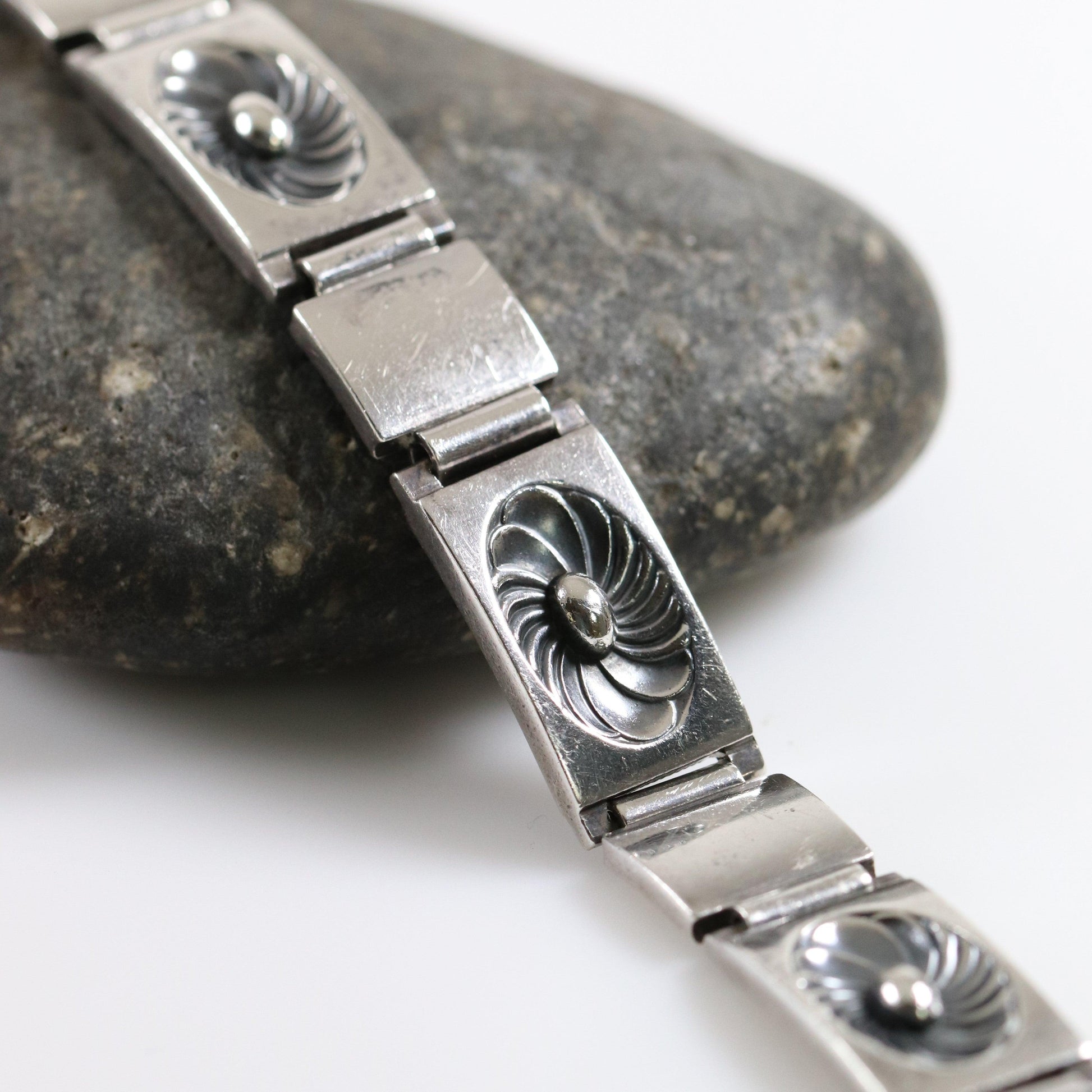 Vintage Georg Jensen Jewelry | Art Deco Panel Bracelet Denmark - Carmel Fine Silver Jewelry