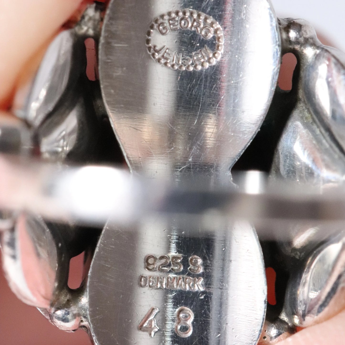 Vintage Georg Jensen Jewelry | Art Deco Silver Cabochon Ring 48 - Carmel Fine Silver Jewelry