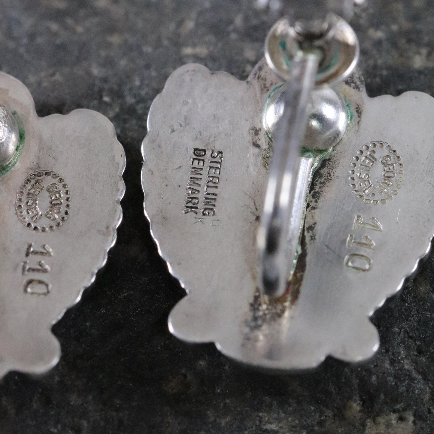 Vintage Georg Jensen Jewelry | Bittersweet Scewback Earrings 110 - Carmel FSJ