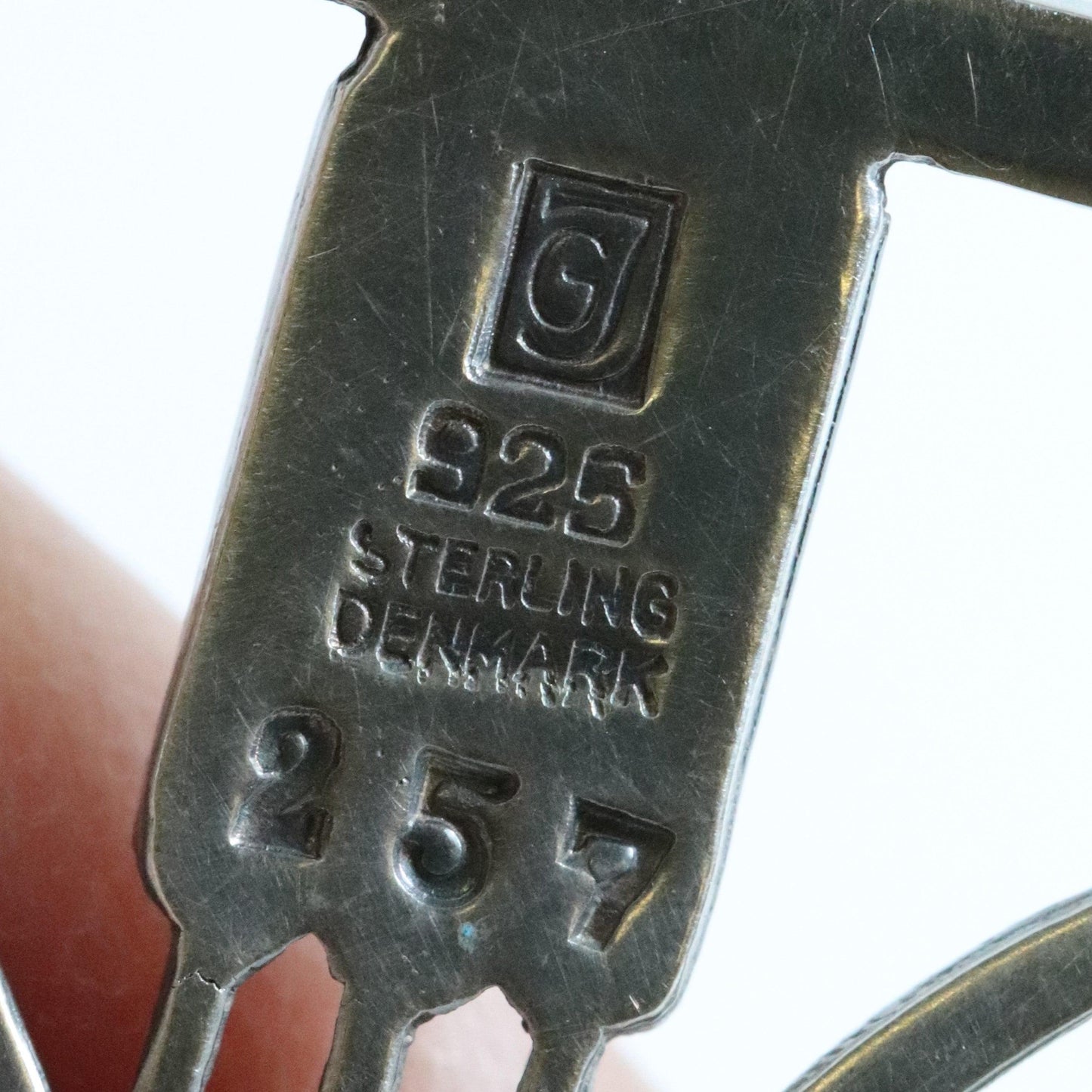 Vintage Georg Jensen Jewelry | Dolphin and Cattails Brooch 257 - Carmel FSJ