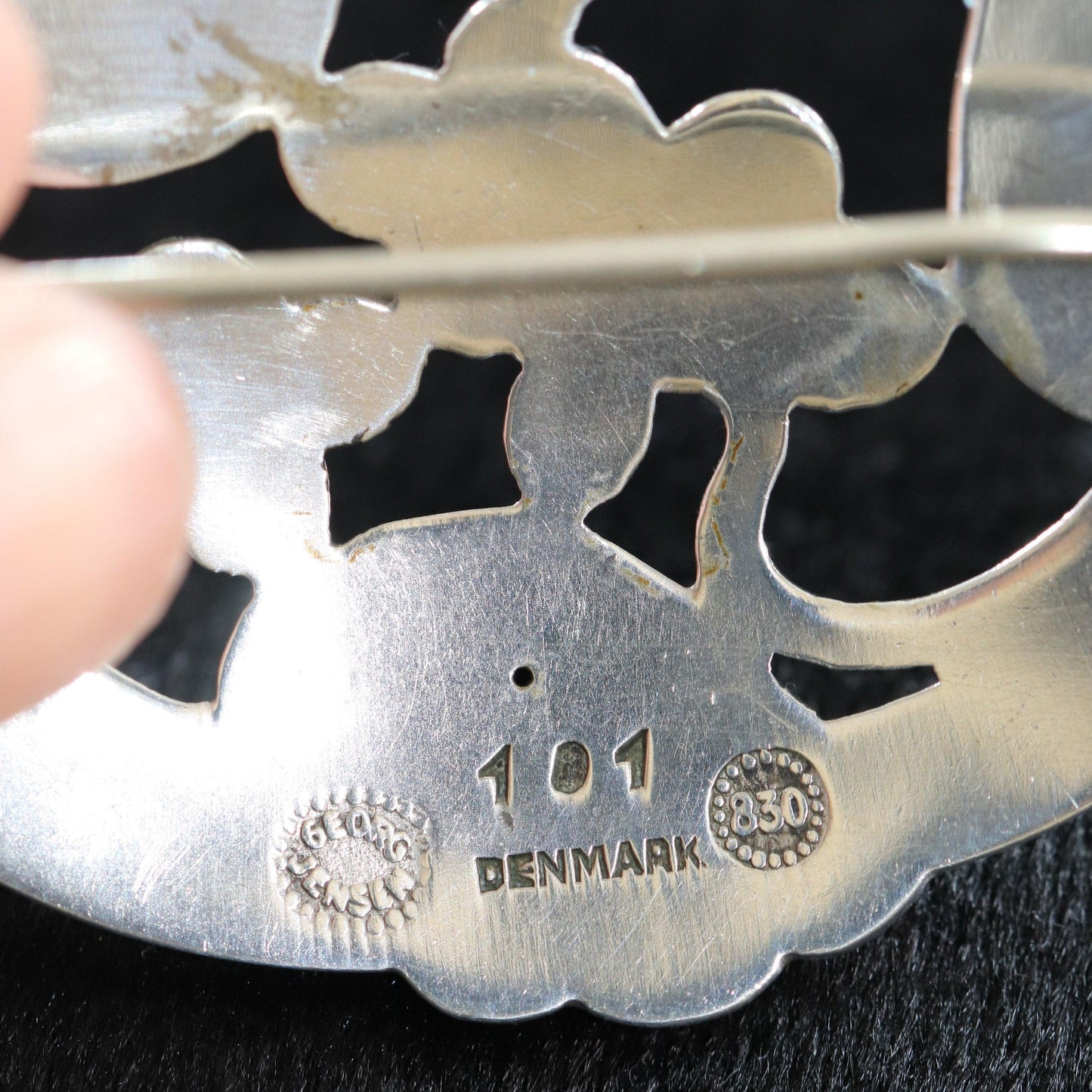 Vintage Georg Jensen Jewelry | Grape Art Nouveau Silver Brooch 101 - Carmel FSJ