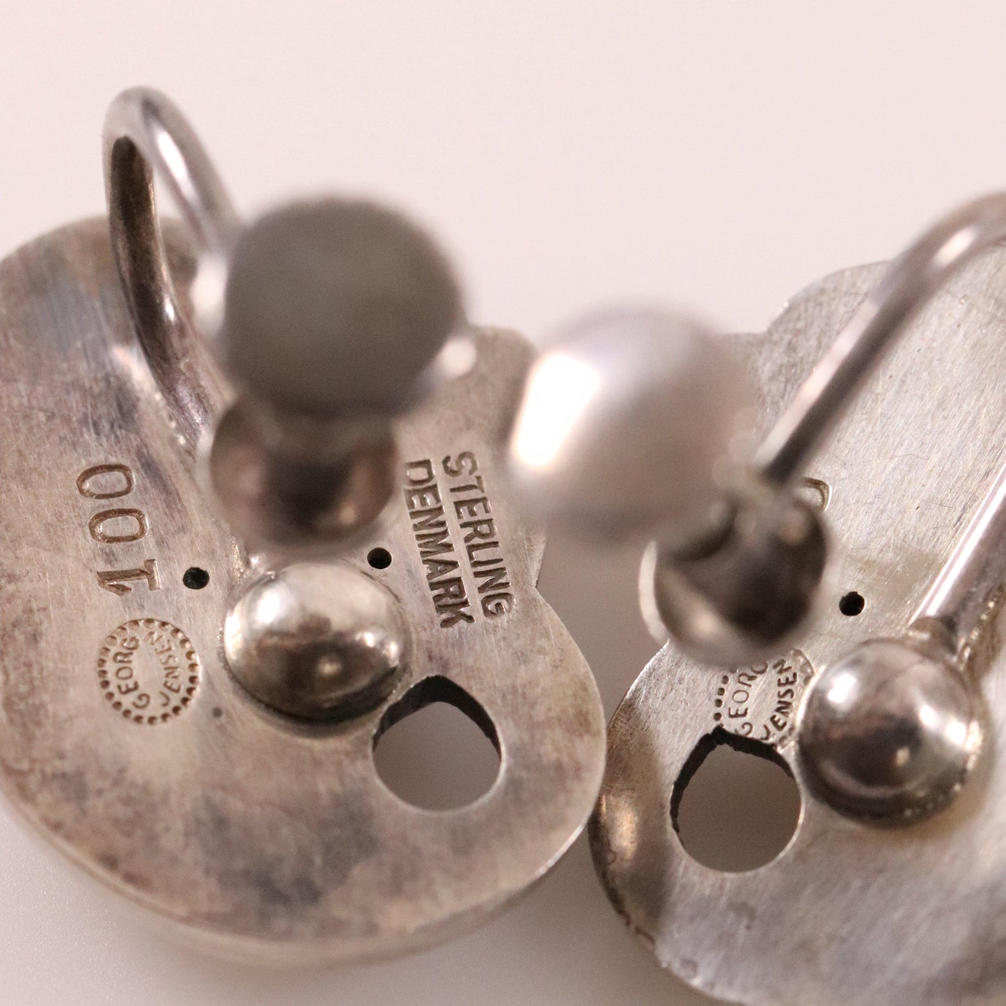 Vintage Georg Jensen Jewelry | Hammered Tulip Earrings 100 - Carmel Fine Silver Jewelry