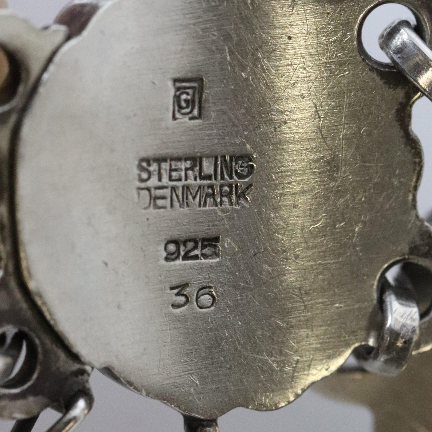 Vintage Georg Jensen Jewelry | Rare Green Agate Flower Bracelet 26 Denmark - Carmel FSJ