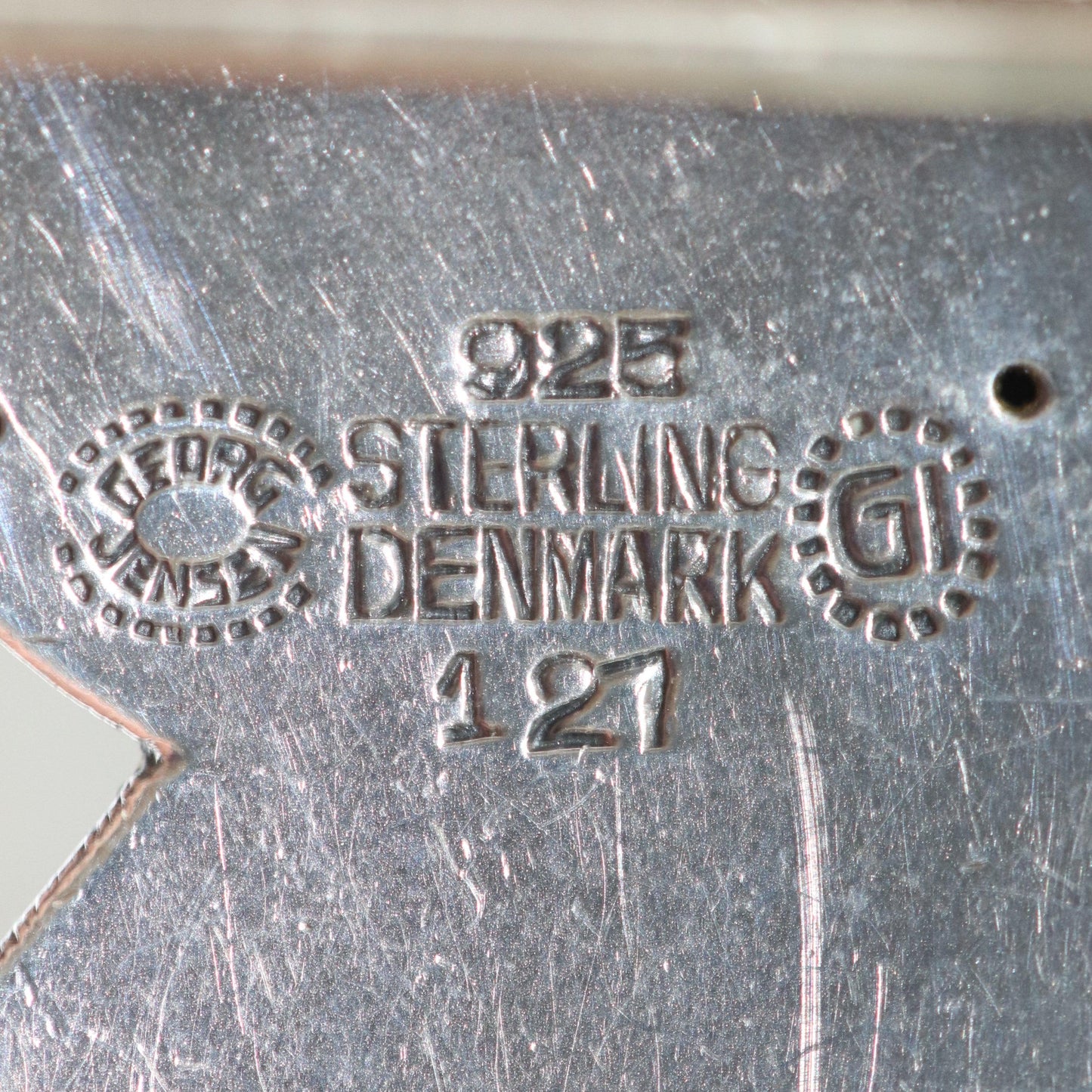 Vintage Georg Jensen Jewelry | Round Floral Brooch 127 - Carmel FSJ