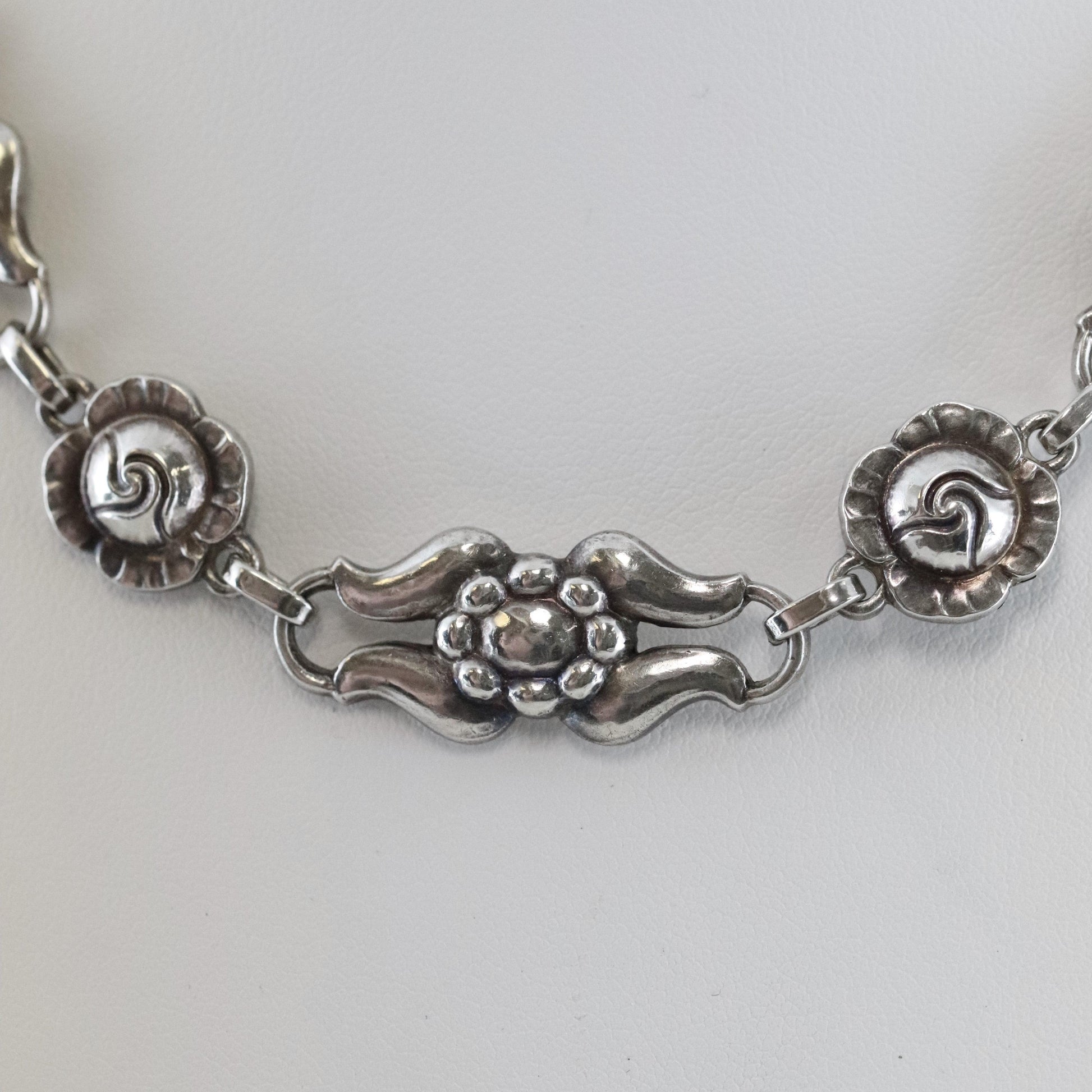 Vintage Georg Jensen Jewelry | Silver Floral Necklace 10 - Carmel Fine Silver Jewelry