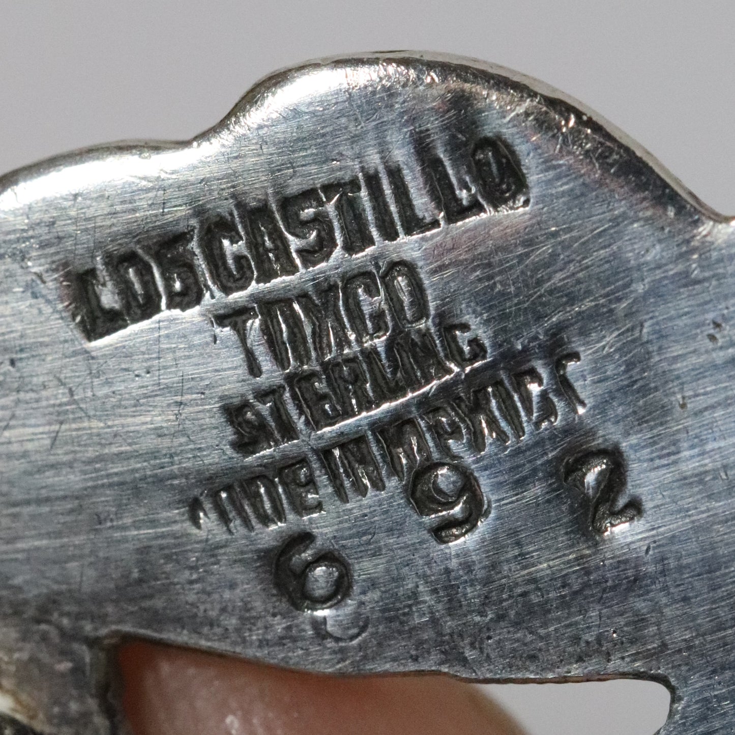 Vintage Los Castillo Jewelry | Blue Glass Cabochon Foliate Brooch 692 Mexico - Carmel FSJ