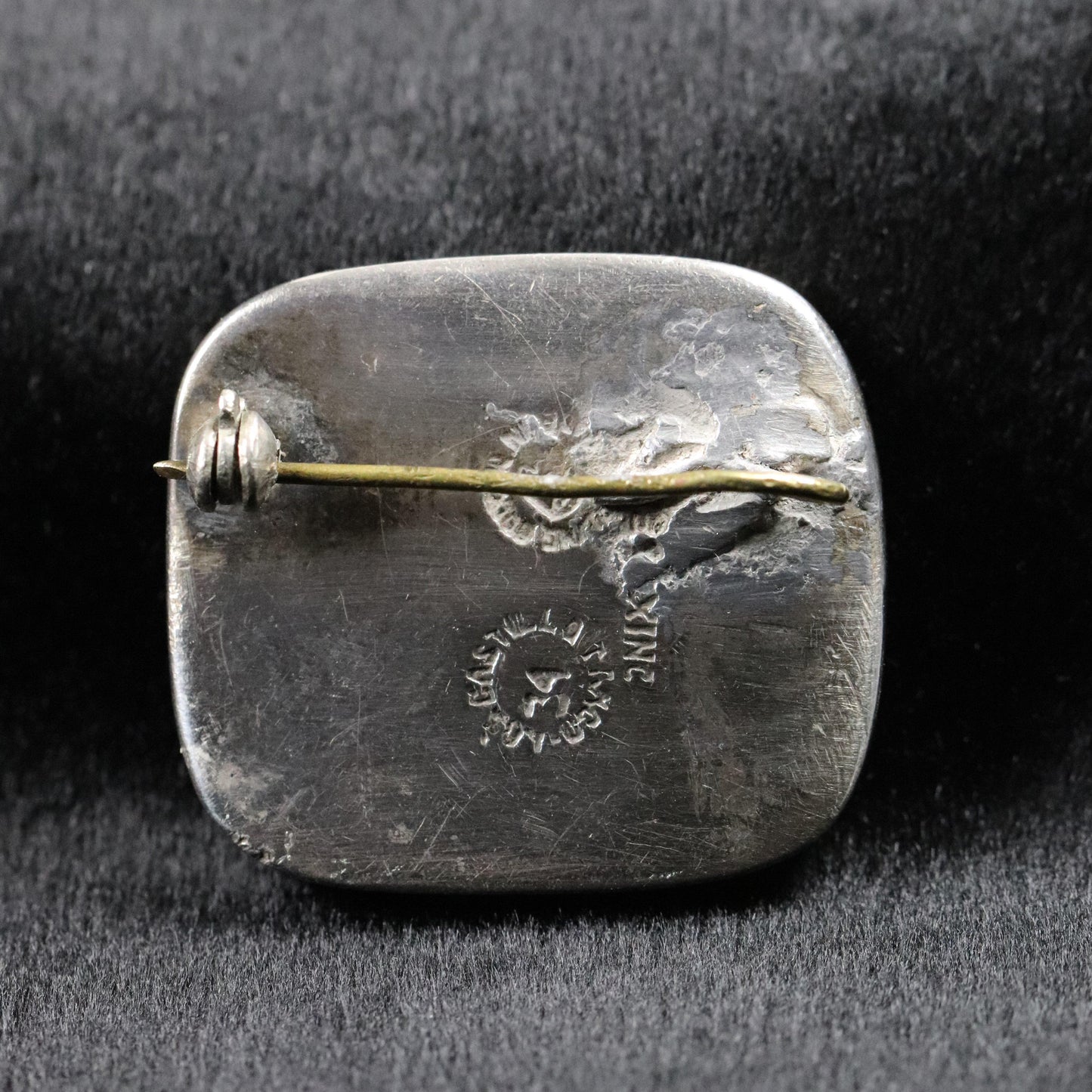 Vintage Los Castillo Taxco Silver Mexican Jewelry | Inlaid Tribal Brooch - Carmel FSJ