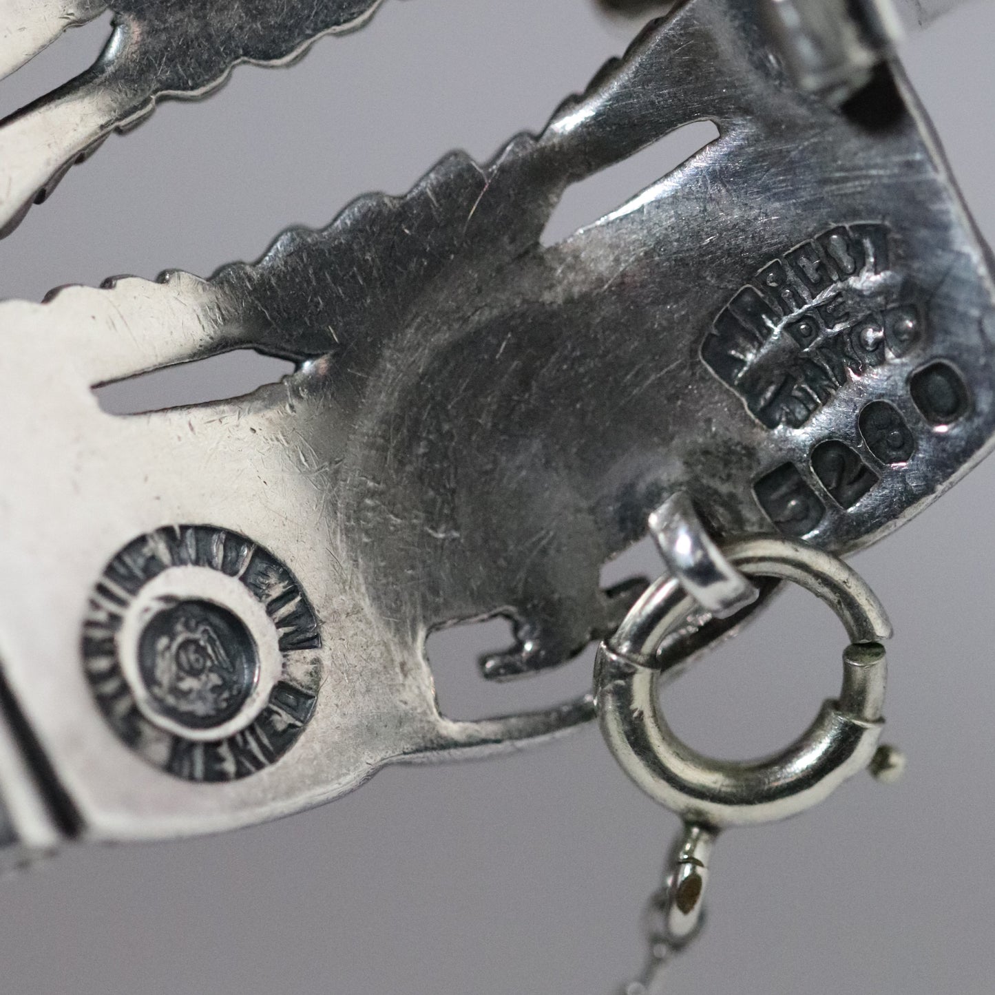 Vintage Margot de Taxco Jewelry | Ornate Art Deco Panel Bracelet Taxco Mexico - Carmel Fine Silver Jewelry