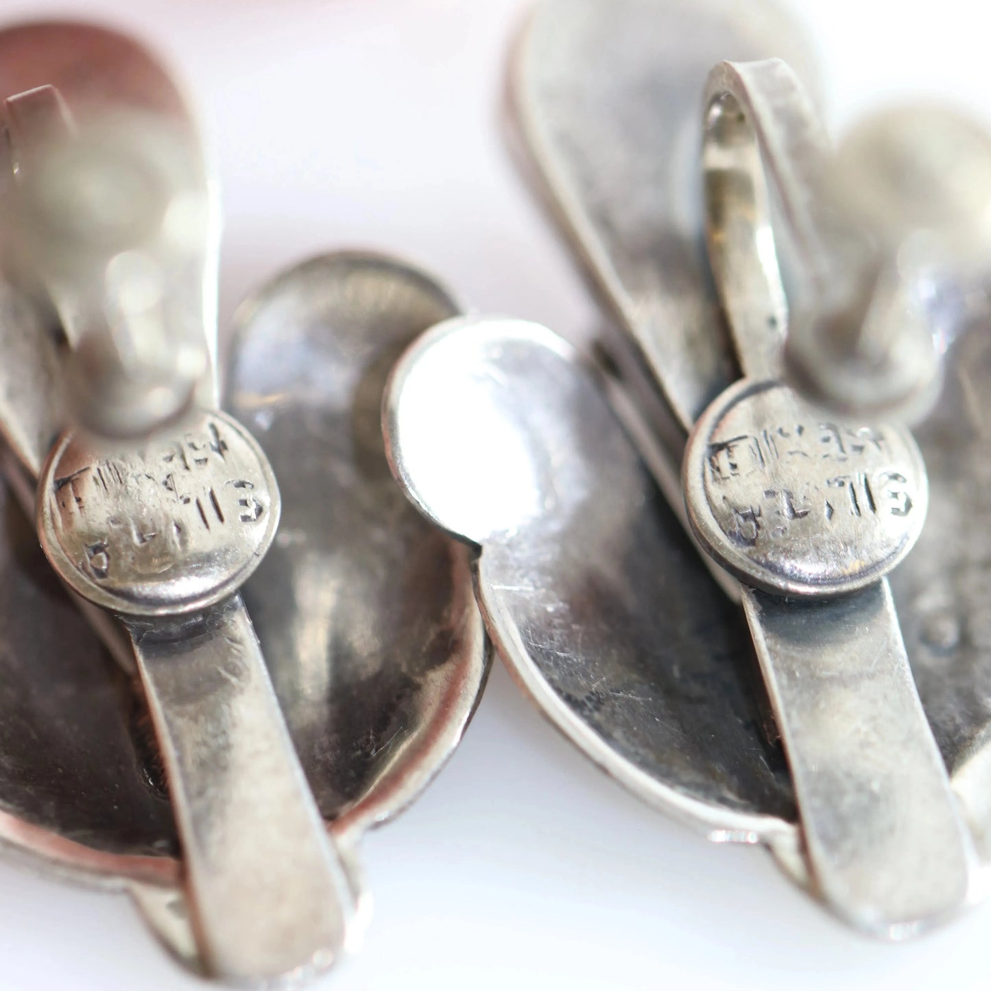 Vintage Mexican Jewelry | Tribal Amethyst Earrings Sterling Silver Pre-Eagle Mark - Carmel FSJ