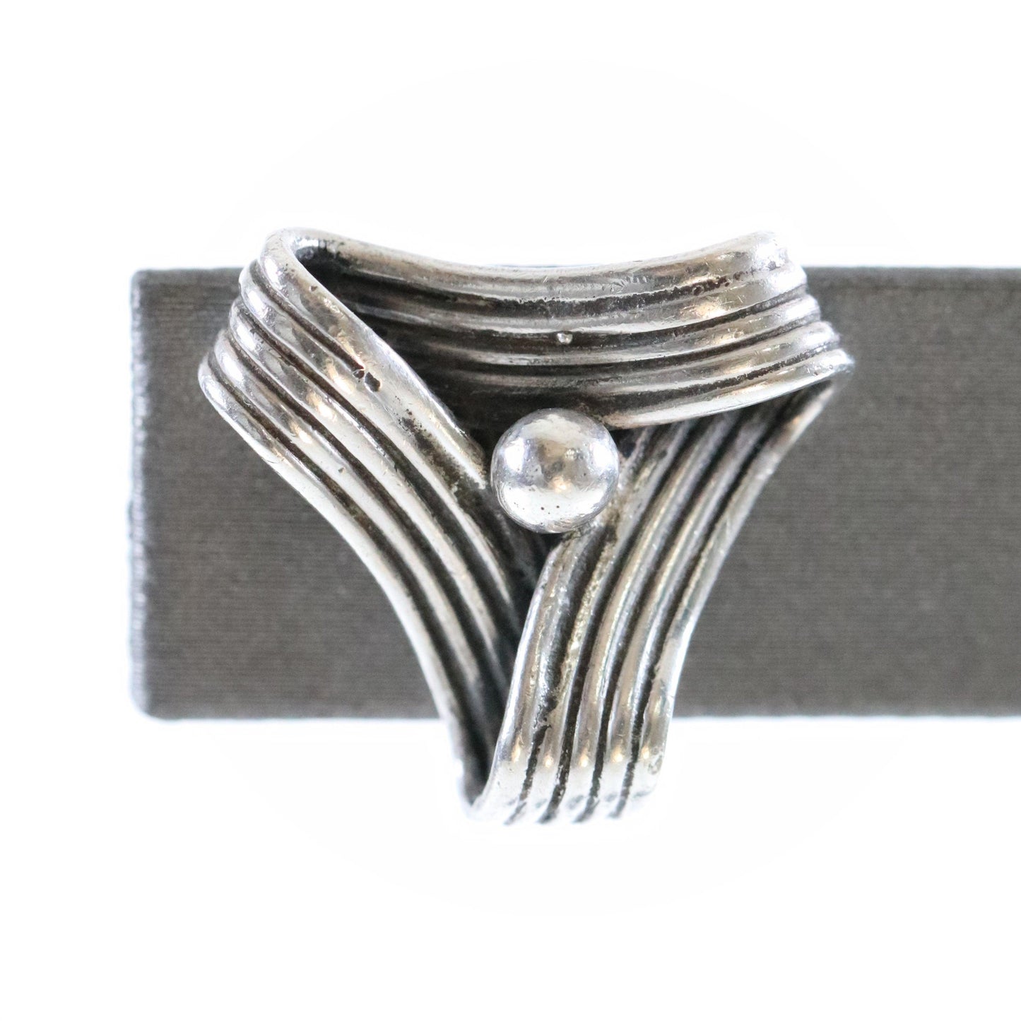 Vintage Taxco William Spratling Jewelry | Floral Ribbon Mid-Century Earrings - Carmel Fine Silver Jewelry