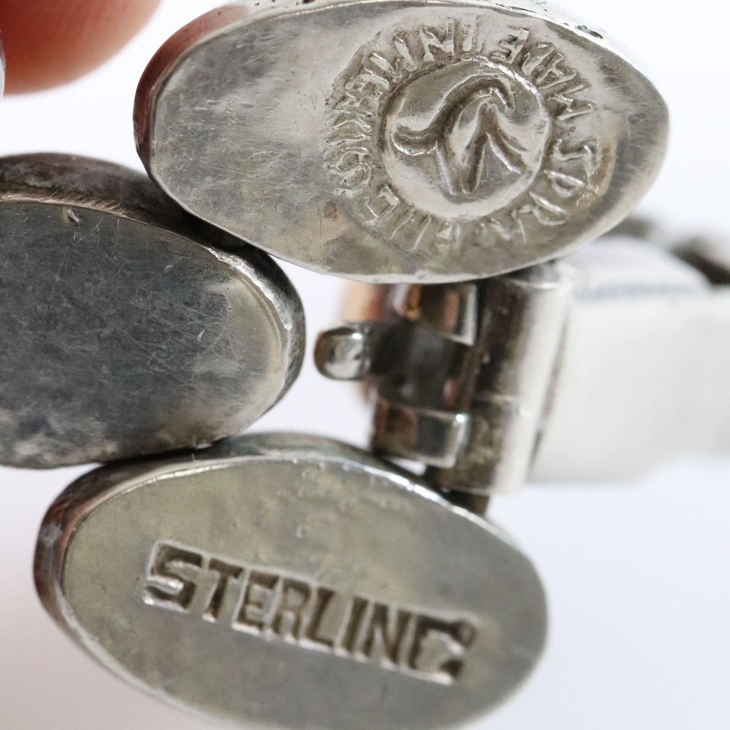 Vintage Taxco William Spratling Jewelry | Silver and Copper Domed Link Bracelet - Carmel FSJ