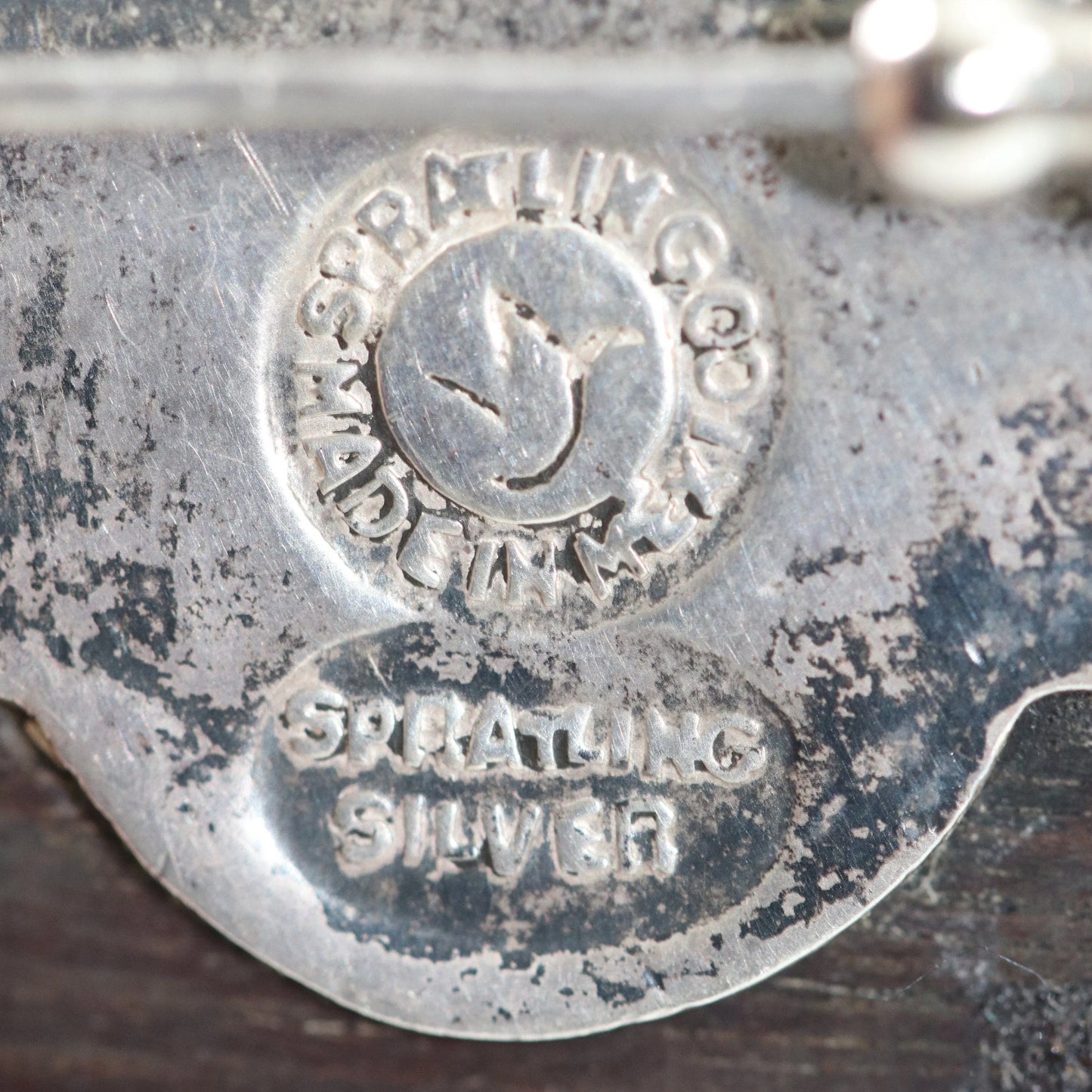 William Spratling Continental Solidarity Brooch | Vintage Sterling Silver | Rosewood Taxco Mid-Century Mexico - Carmel FSJ