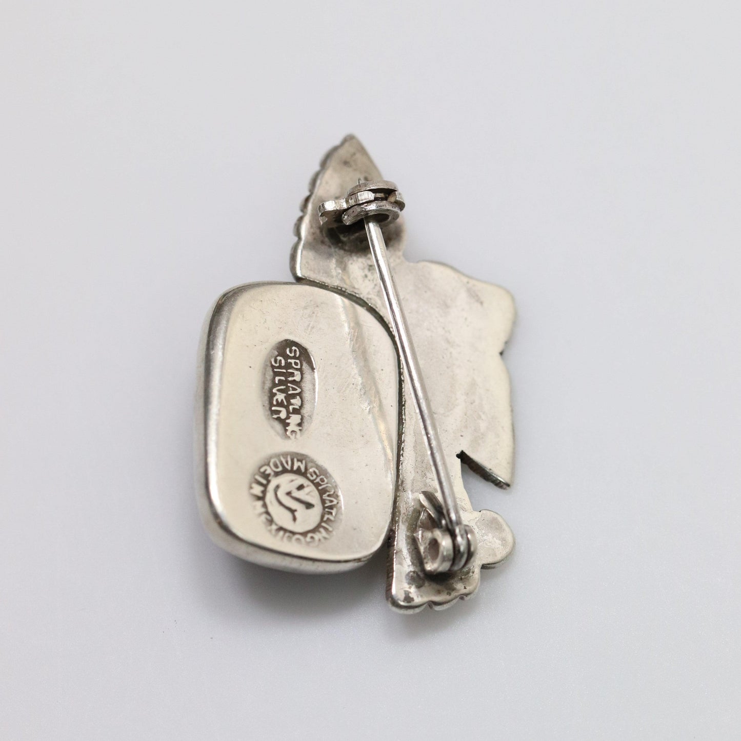 William Spratling Jewelry | Taxco Silver Amethyst Eagle Vintage Brooch - Carmel Fine Silver Jewelry