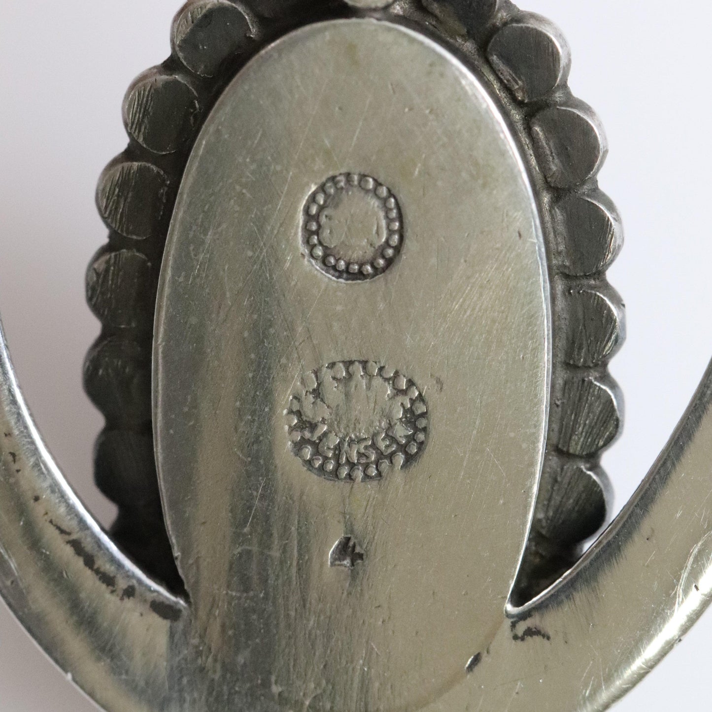 Antique Georg Jensen Jewelry | Rare Labradorite Art Nouveau Necklace 4 - Carmel FSJ