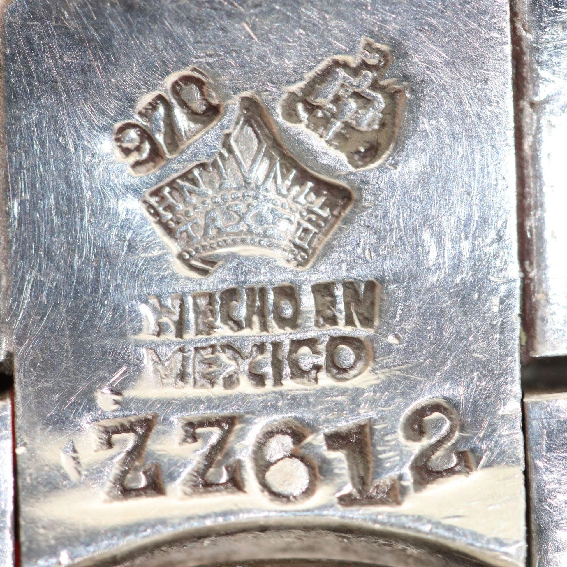 Antonio Pineda Bracelet | Taxco Mid-Century Modernist Panel | Vintage 970 Sterling Silver Mexico - Carmel Fine Silver Jewelry