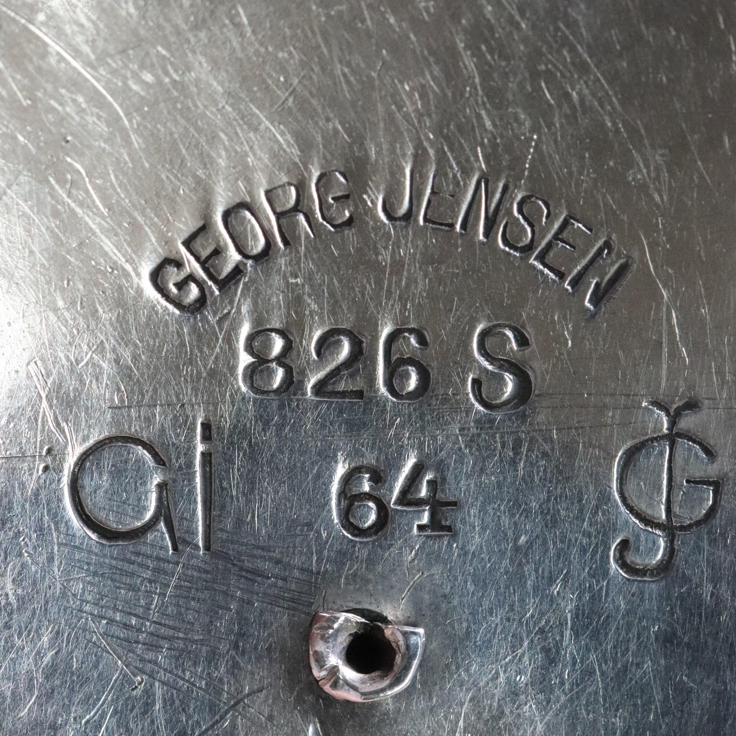 Georg Jensen Jewelry | Amber Chrysoprase Art Nouveau Silver Vintage Brooch 64 - Carmel FSJ