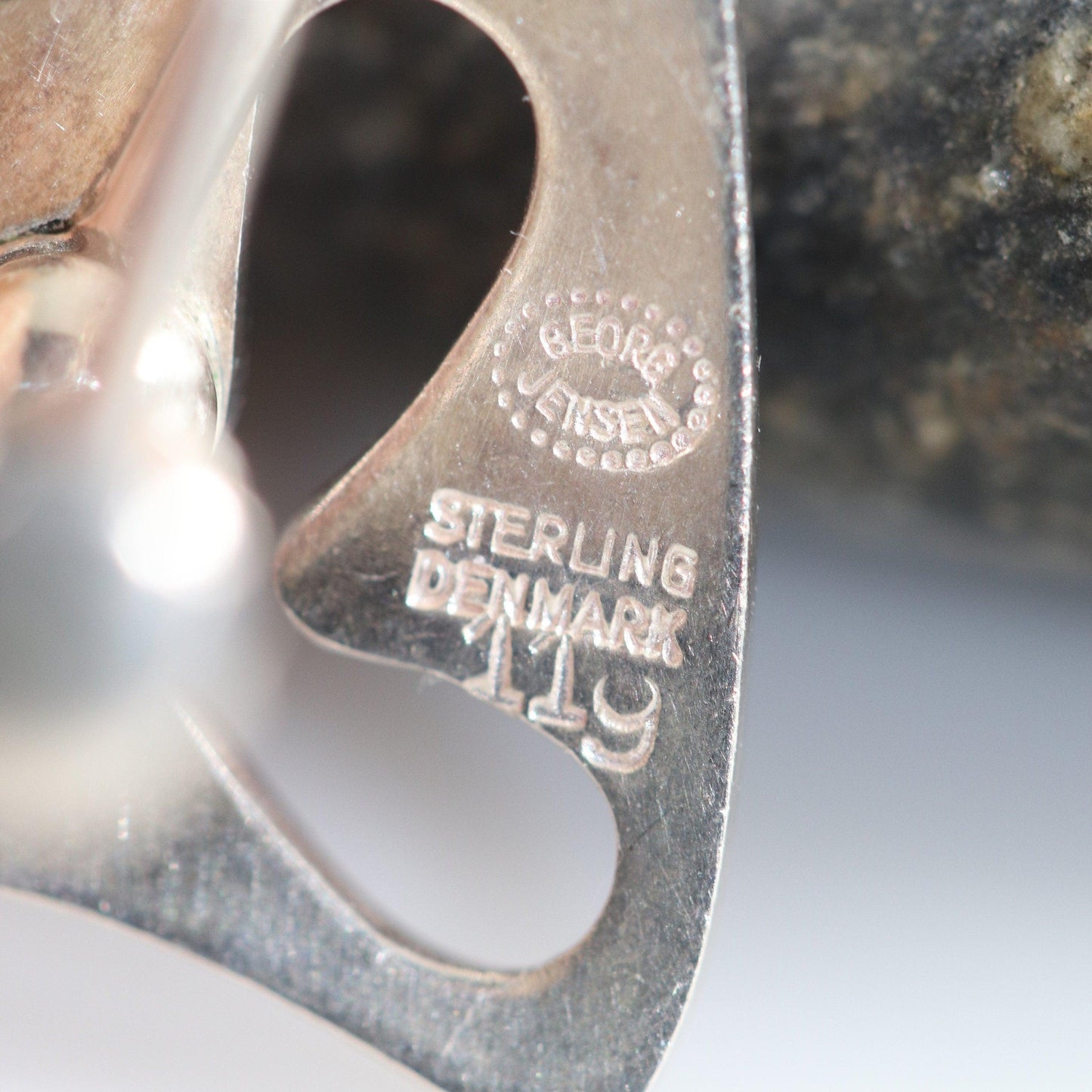 SOLD OUT: Georg Jensen Jewelry | Amoeba Modernist Sterling Silver Vintage Earrings 119 - Carmel FSJ