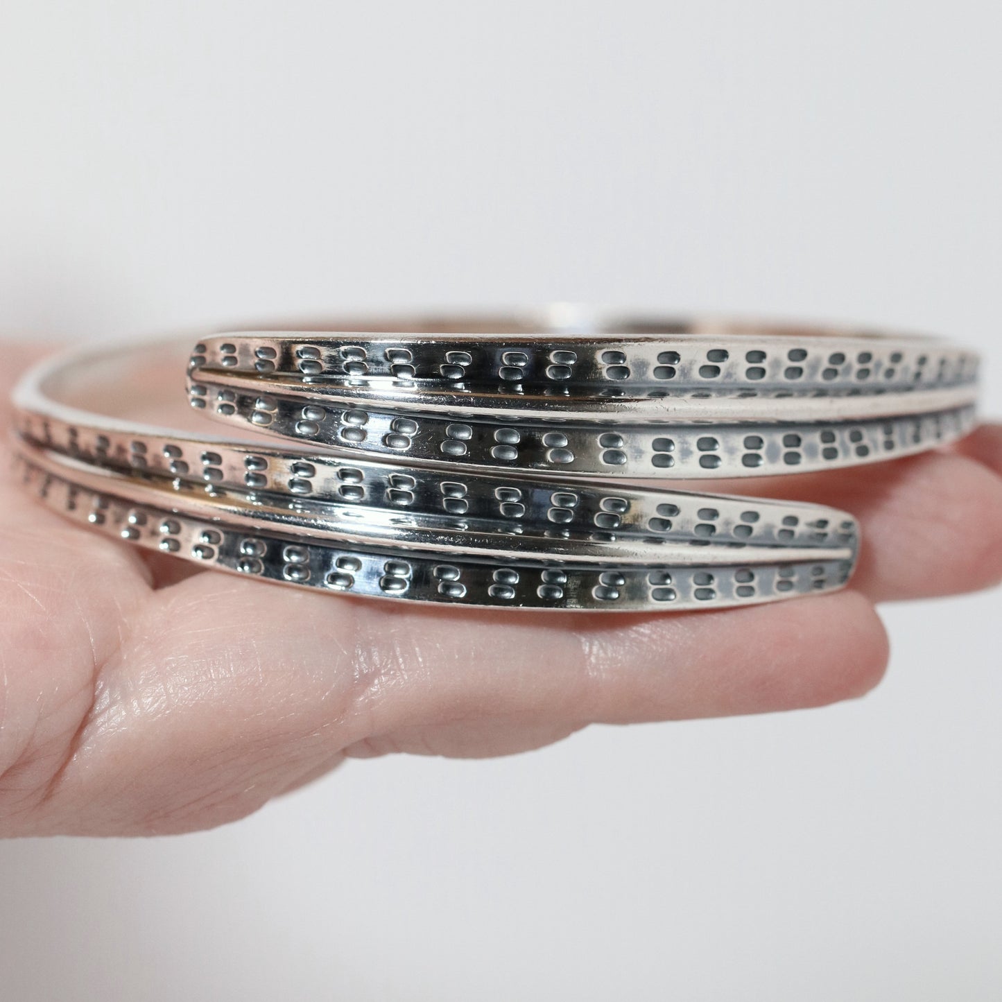 Vintage David Andersen Jewelry | Viking Saga Overlapping Bands Bangle Bracelet Denmark